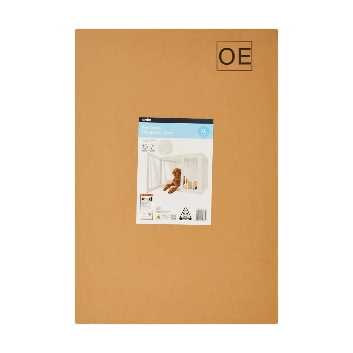 9 Pet Crate Wooden - Extra Large, White, 9 of 9