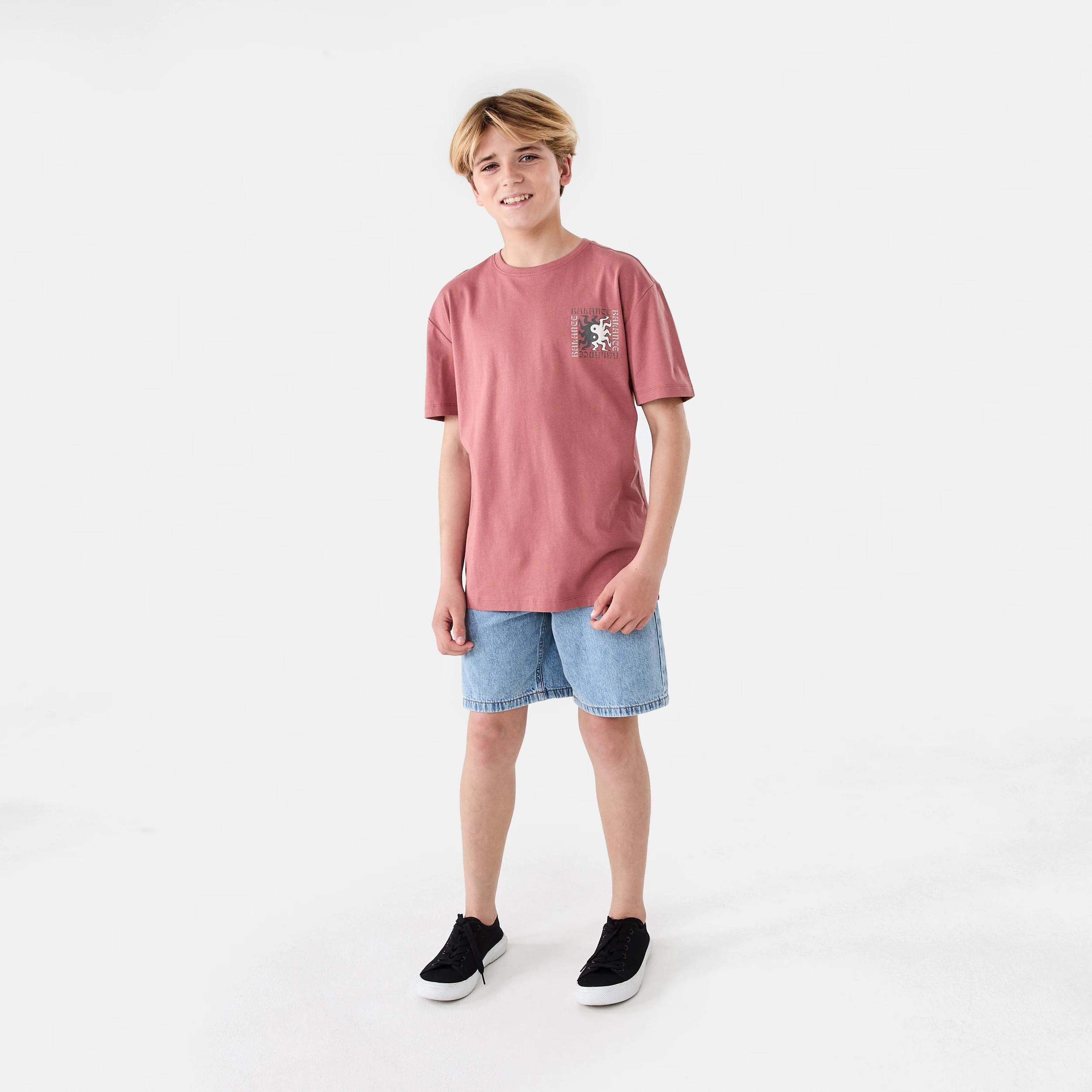 6 Short Sleeve Graphic Print T-shirt Red Surf, 6 of 7