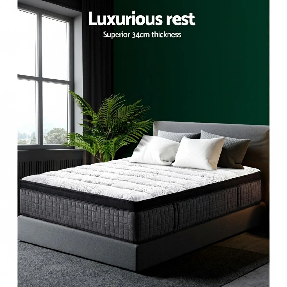 5 Giselle Bedding 34cm Mattress 9 Zone Latex Foam Single - Single Bed - Multi, 5 of 7