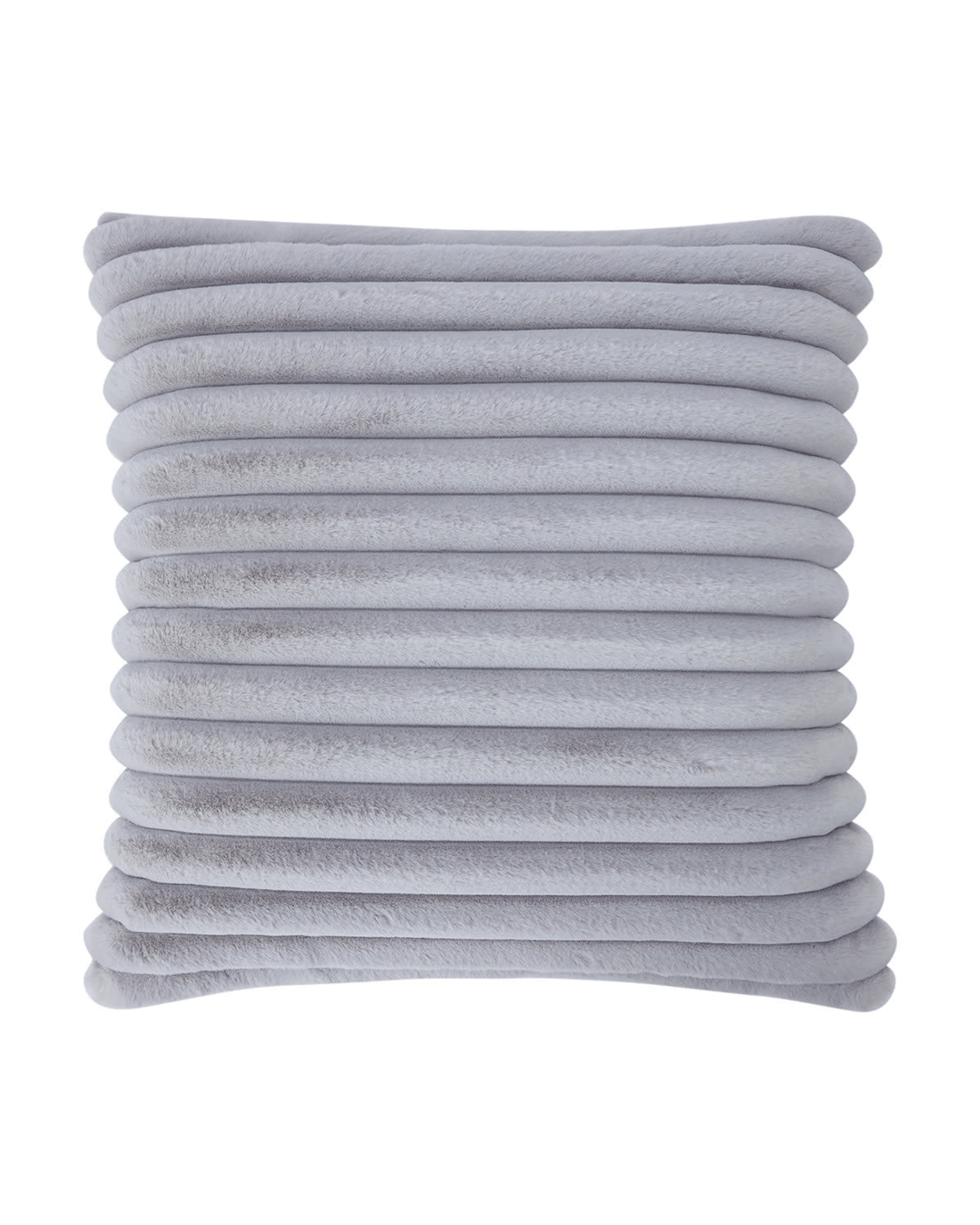 1 60cm Coco Faux Fur Cushion - Grey, 1 of 4