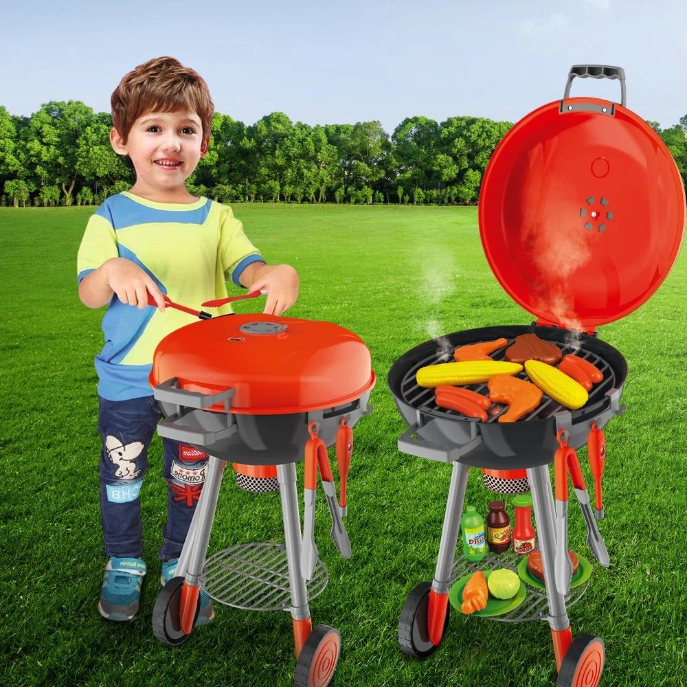 6 AUSWAY Kids Pretend BBQ Grill Barbeque Playset Toy Set, 6 of 6