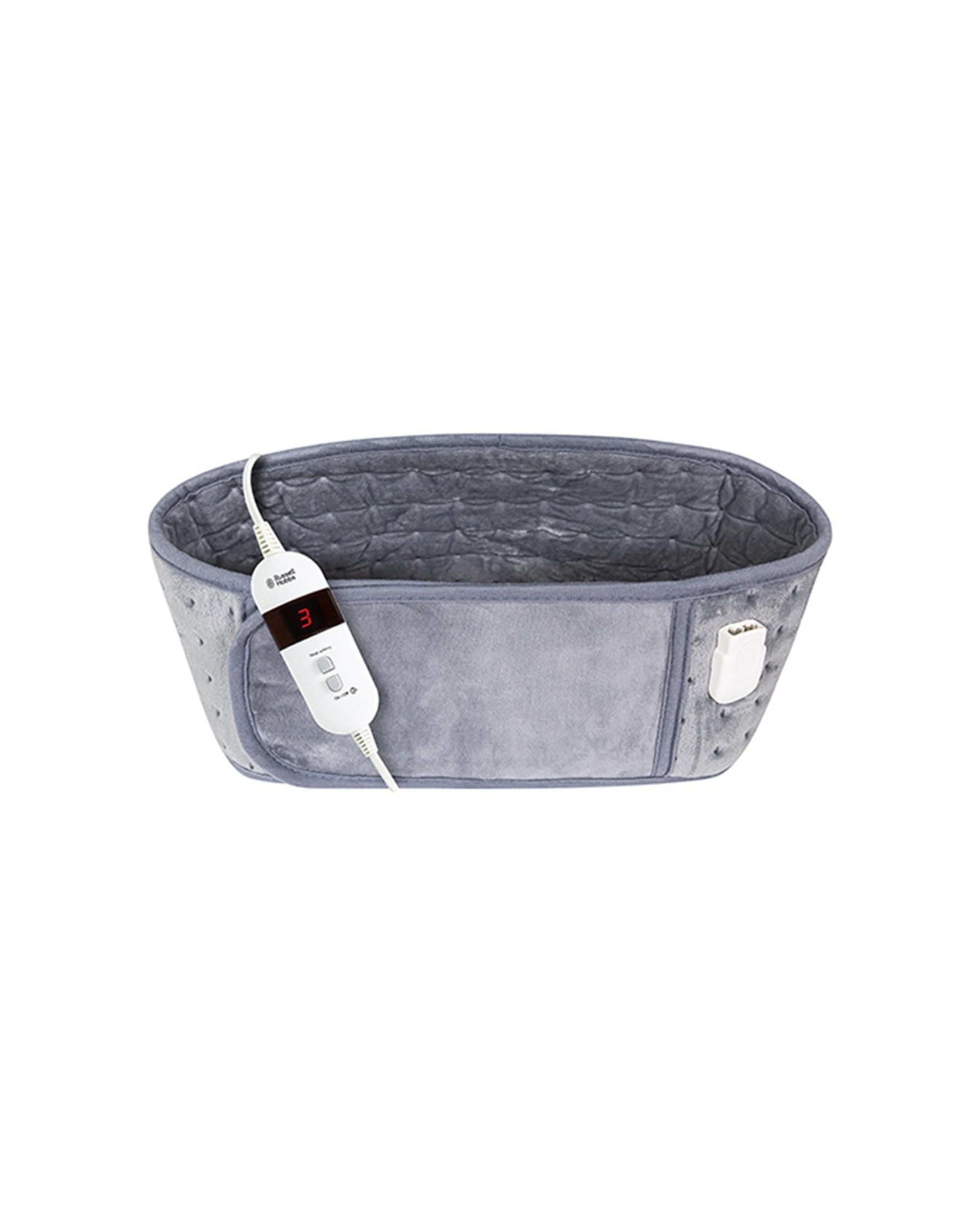 1 Russell Hobbs Soft Microfleece Heated Belt with 3 Adjustable Heat Settings - Grey, 1 of 2