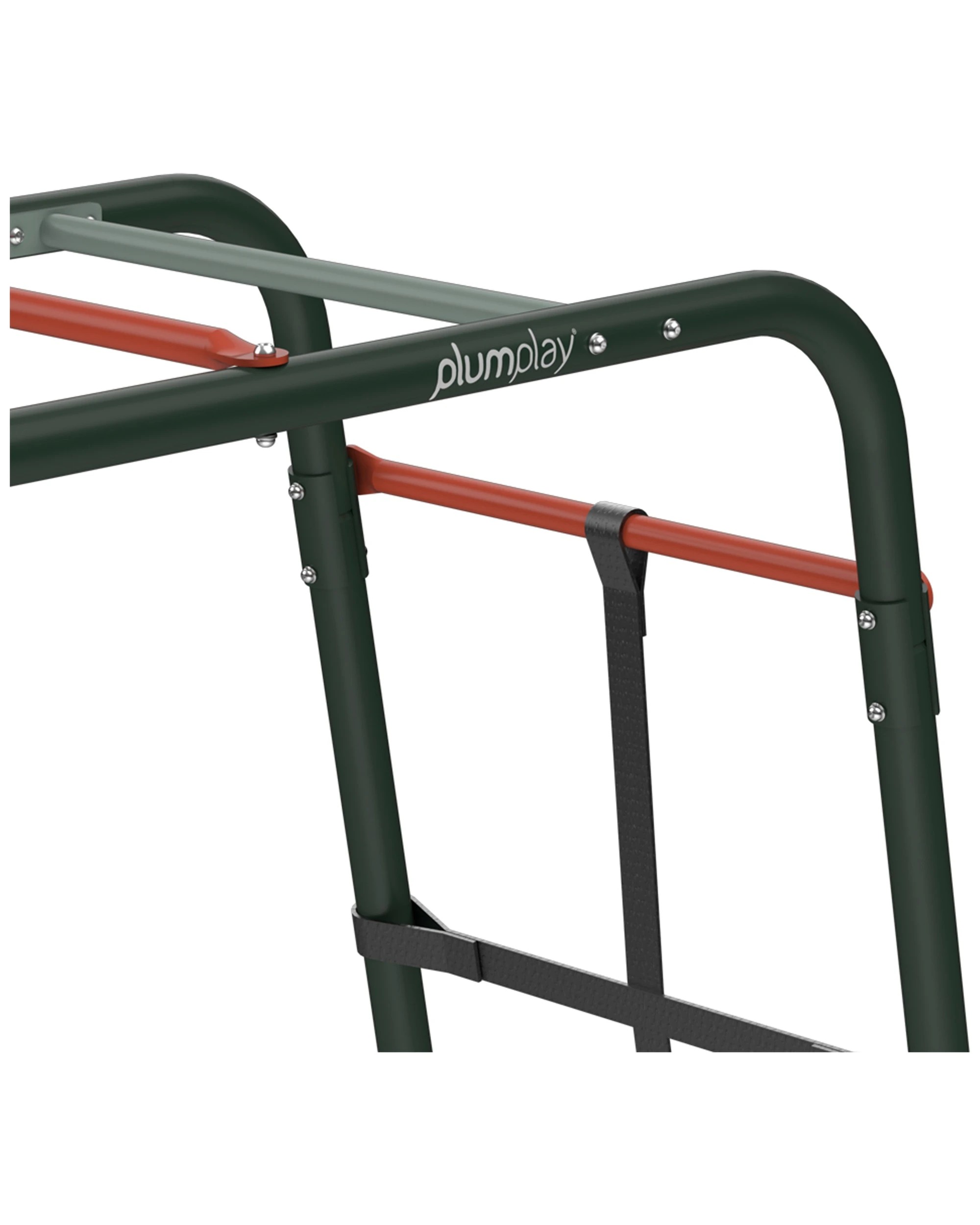 2 Plum Play Au Metal Monkey Bars Climbing Frame With Cargo Net 160x250x180cm - Green, 2 of 6