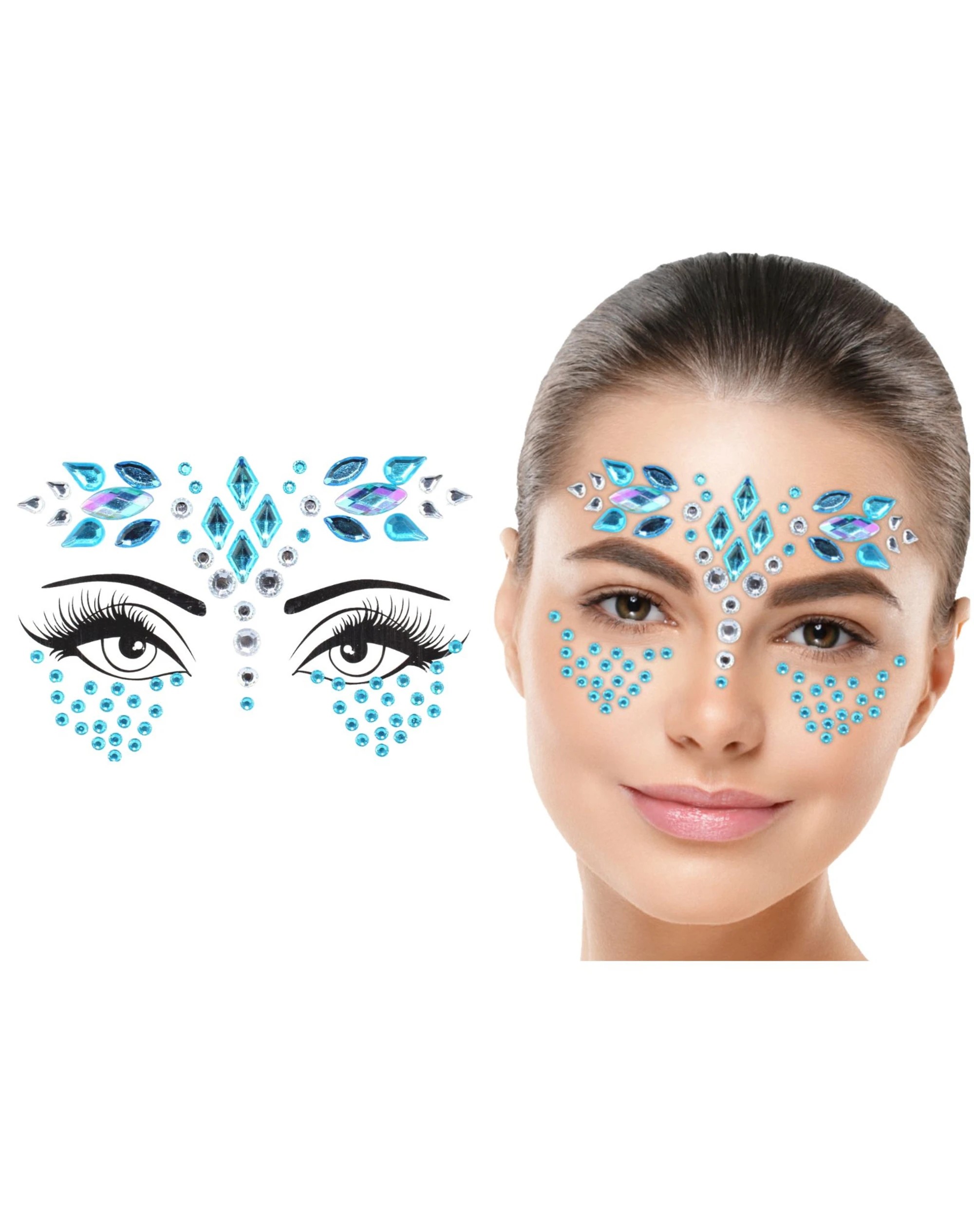 1 JD Party Blue Crystal Face Jewels, 1 of 1