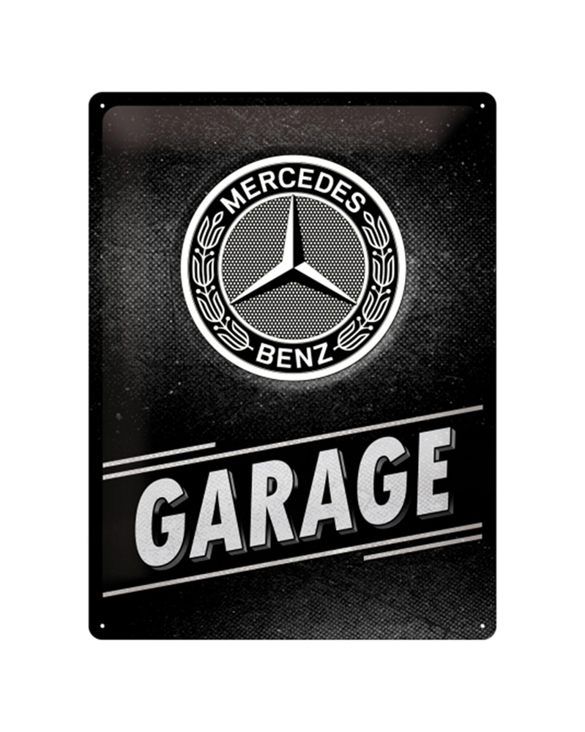 1 Nostalgic-Art Large 30x40cm Metal Wall Art Sign Plaque - Mercedes-Benz Garage - Multi, 1 of 1