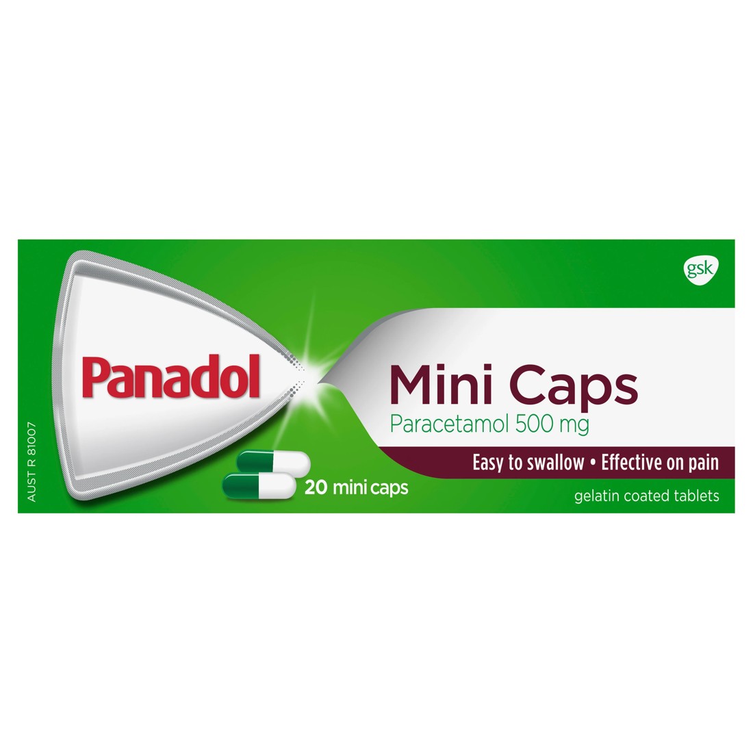 2 20 Pack Panadol Paracetamol Mini Capsule 500mg, 2 of 4