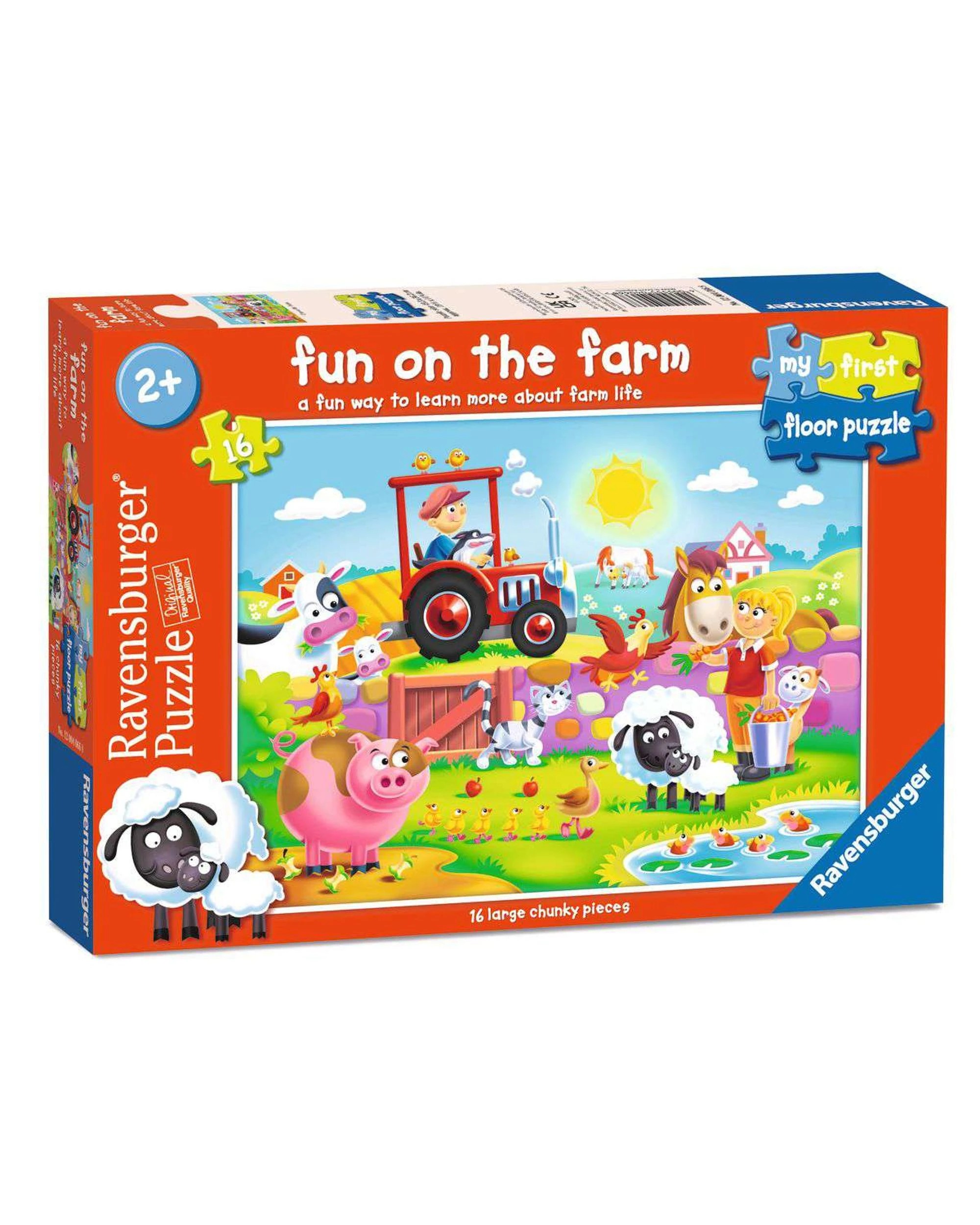 1 Ravensburger My First Floor Puzzle Fun on the Farm 16 Piece Jigsaw Puzzle, 1 of 2