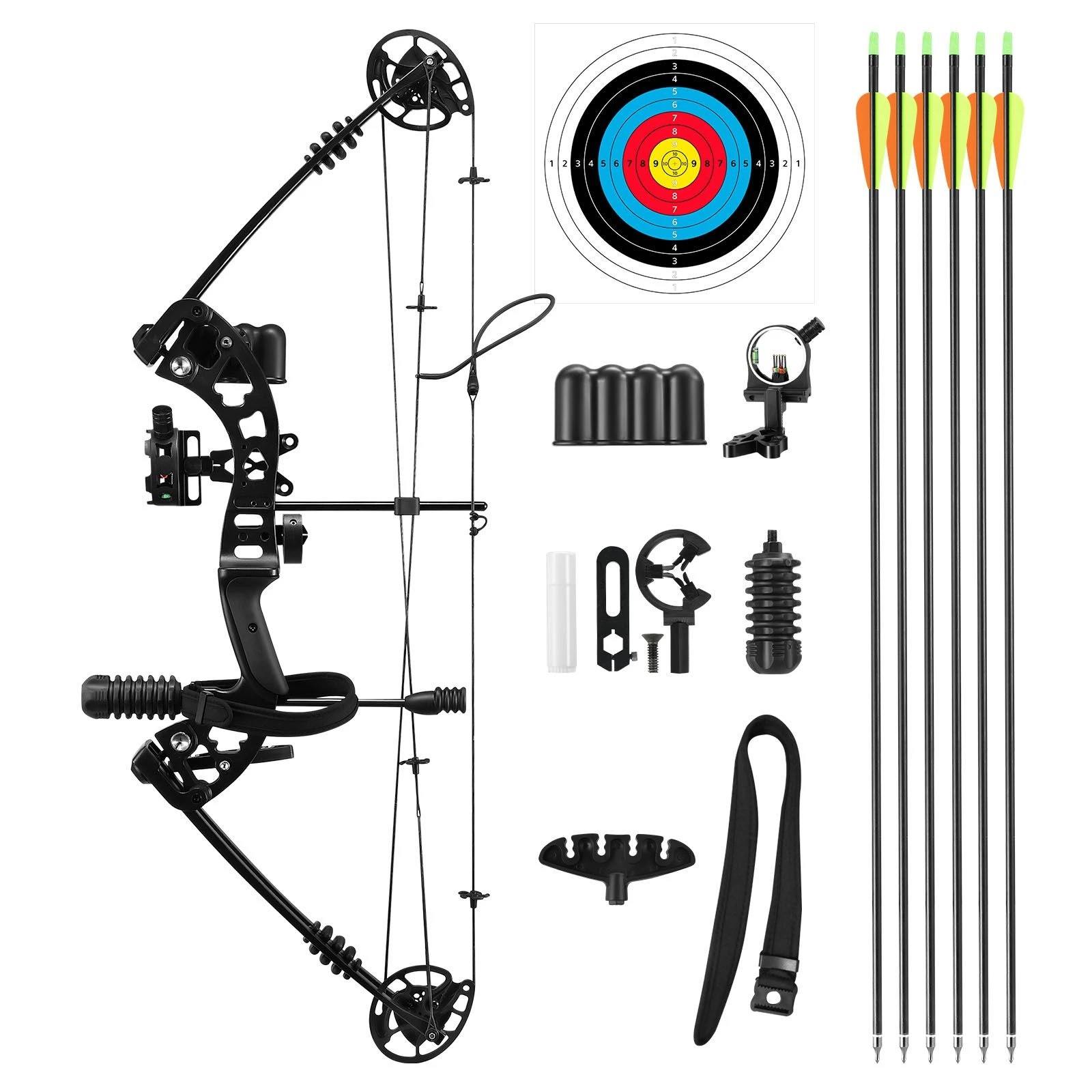 5 AUSWAY Compound Bow Arrow Set Archery Hunting Sports Equipment Target Shooting, 5 of 5