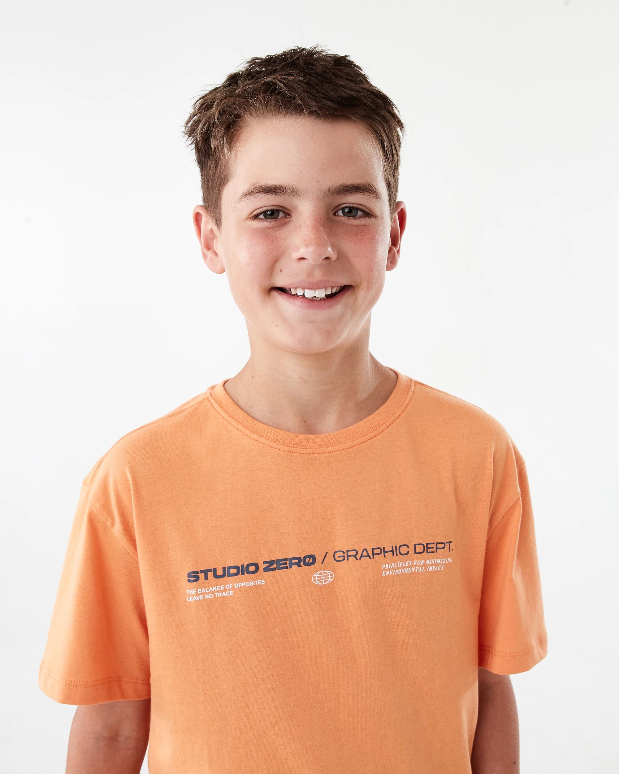 3 Short Sleeve Graphic Print T-shirt Spl Ornge, 3 of 7