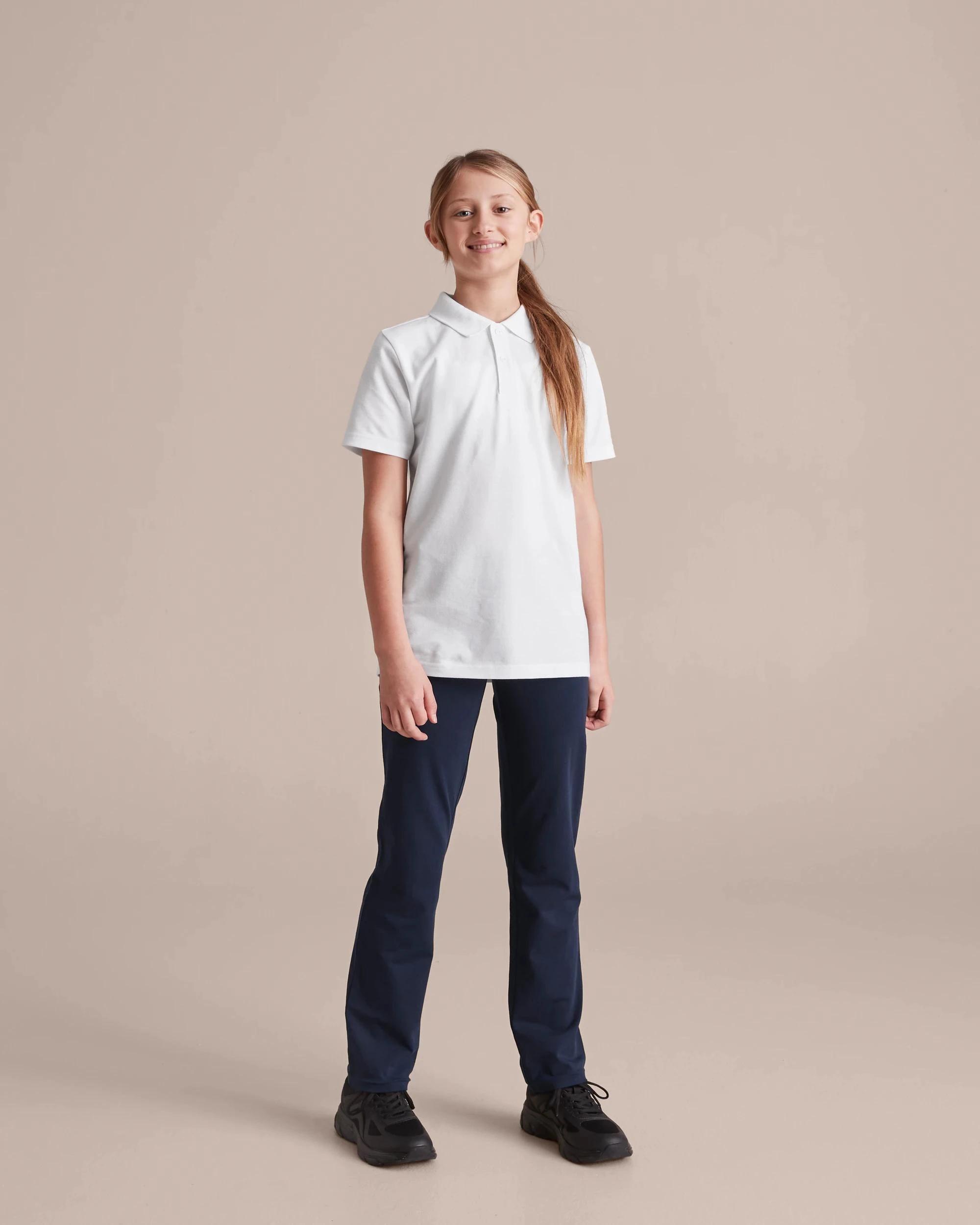 2 Target Short Sleeve School Polos WHITE, 2 of 10