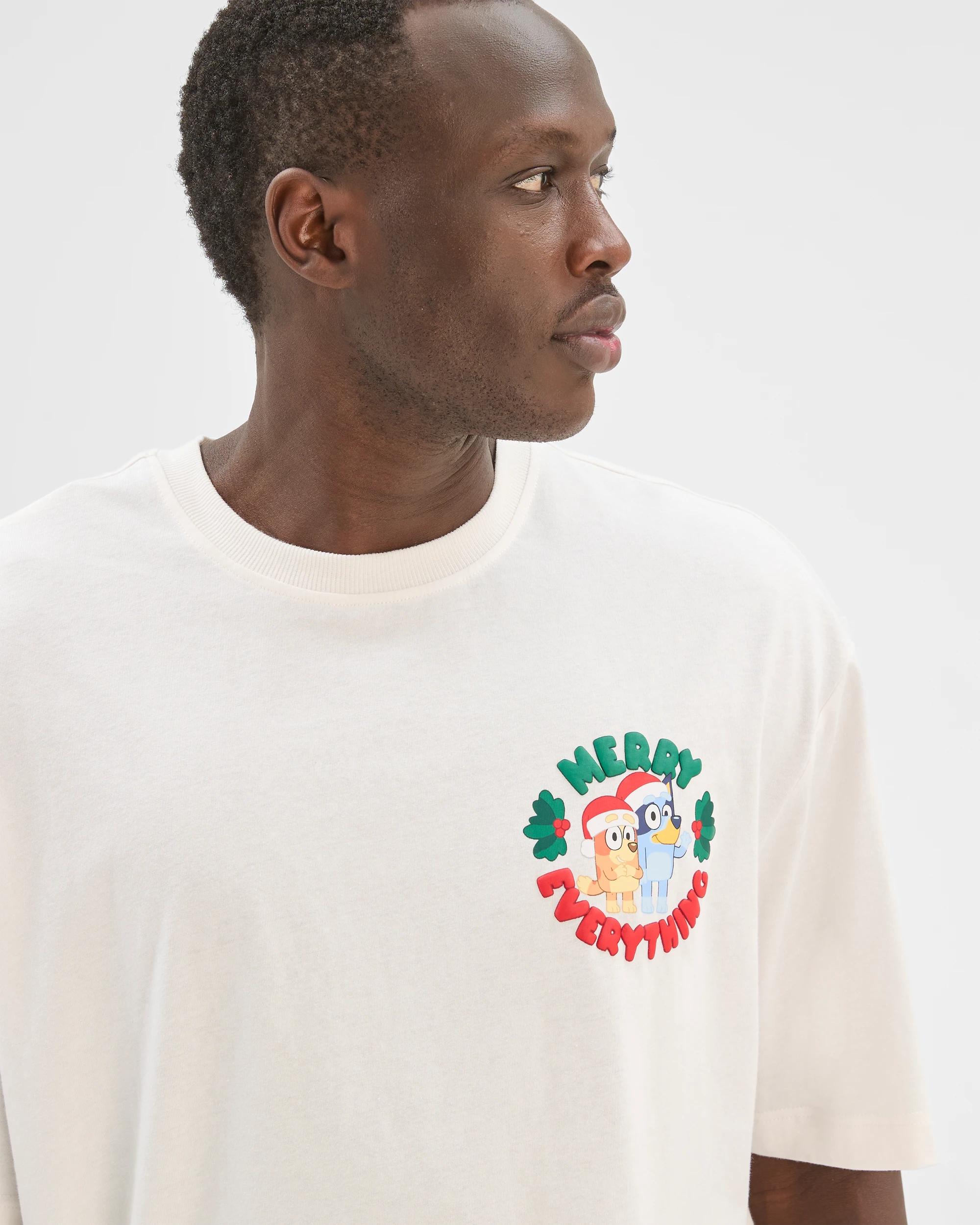Bluey Australian Cotton Christmas T-Shirt - Kmart
