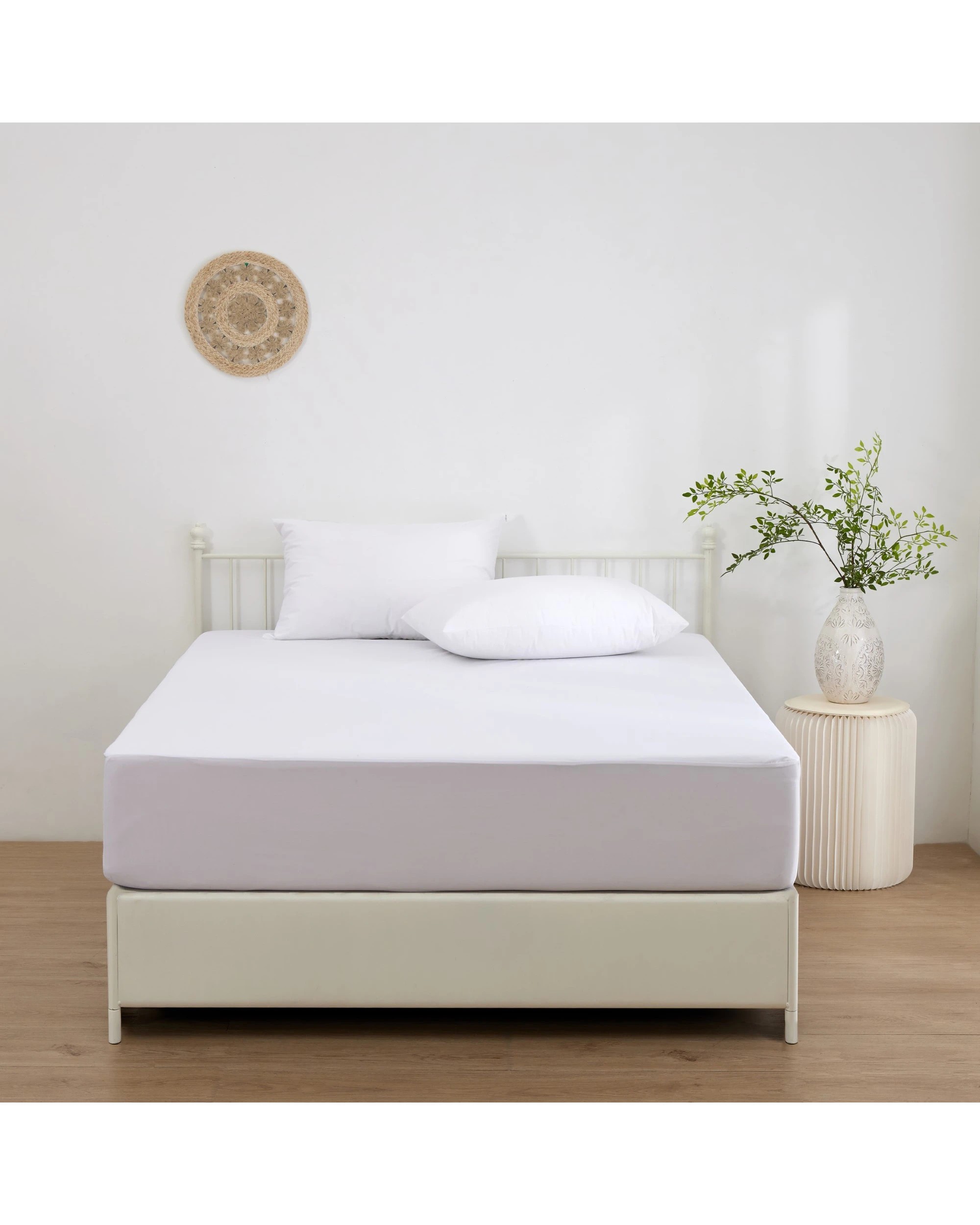 1 Sleepcare Soft Touch Waterproof Mattress & Pillow Protector Pack - Double Bed - White, 1 of 7