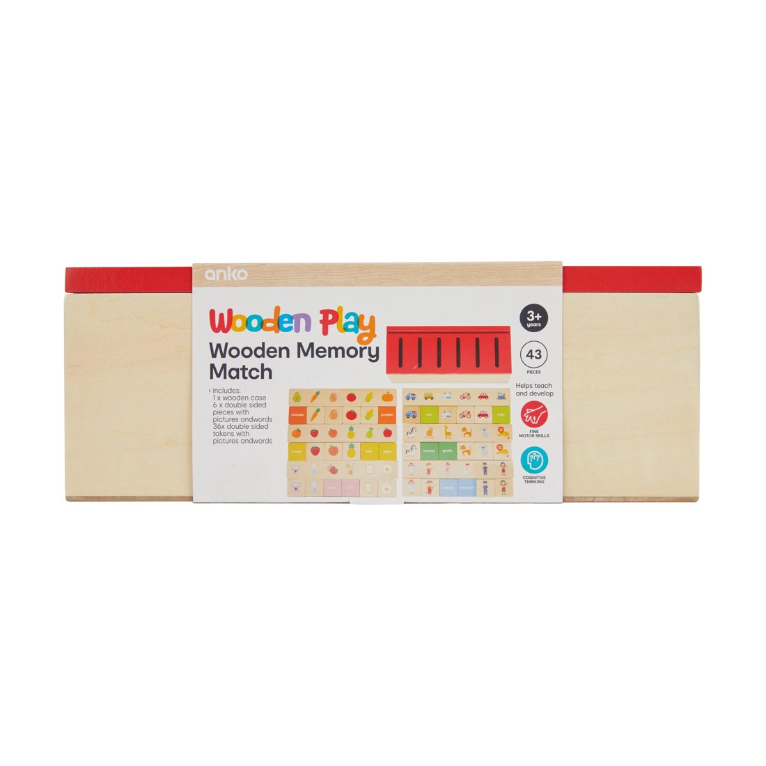 10 43 Piece Wooden Memory Match, 10 of 10