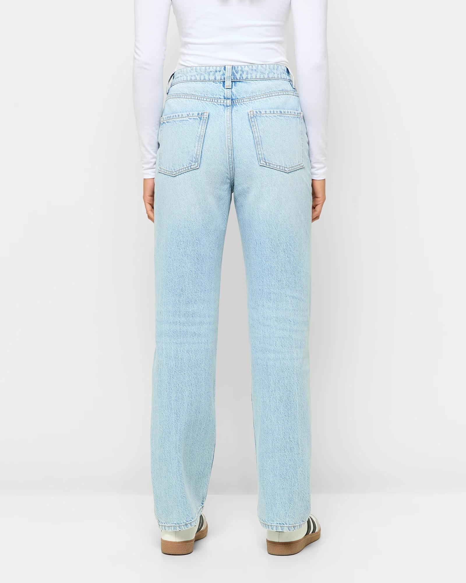 4 High Rise Straight Leg Denim Jeans - Lily Loves INDIGO WASH, 4 of 5