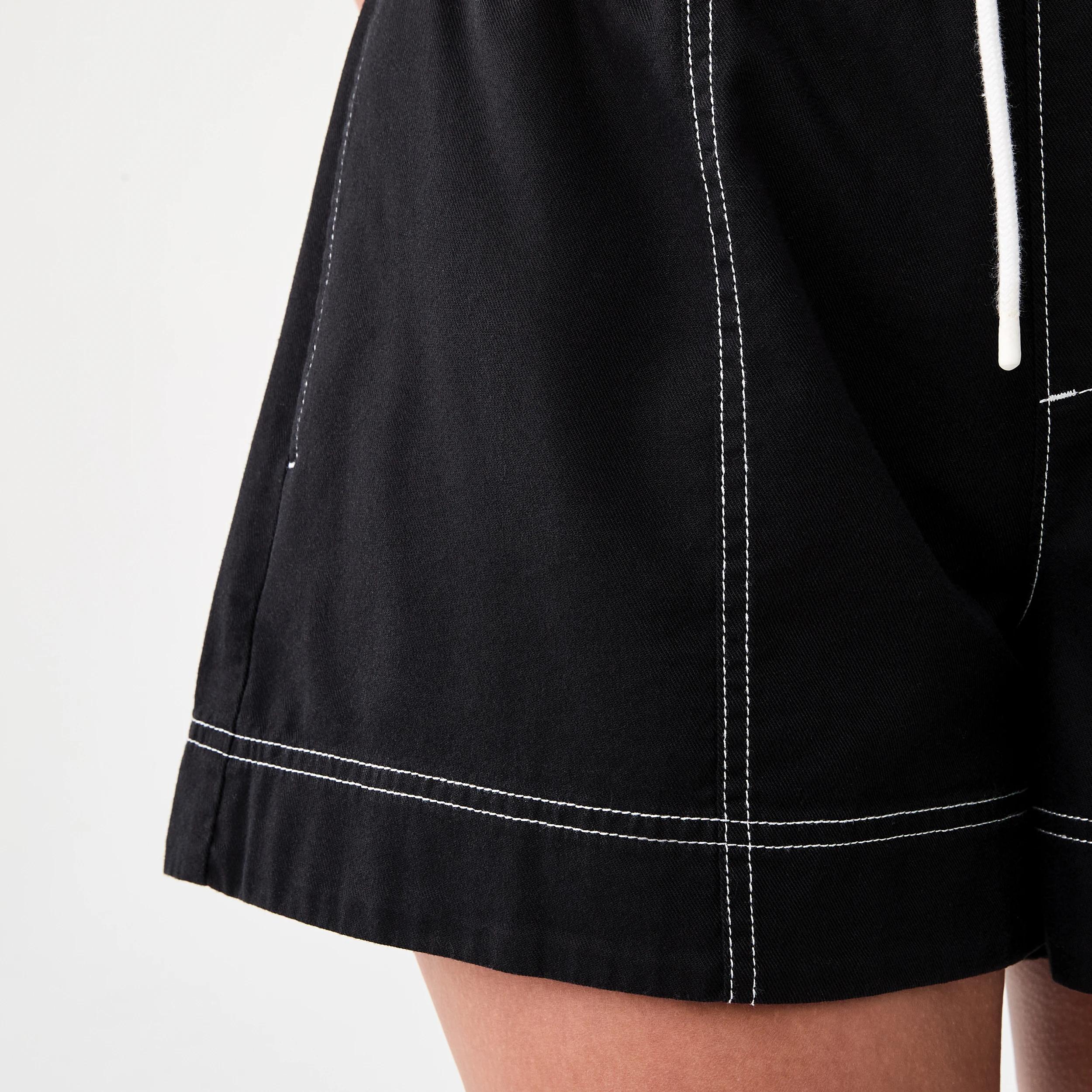 6 Seam Front Shorts Black, 6 of 8