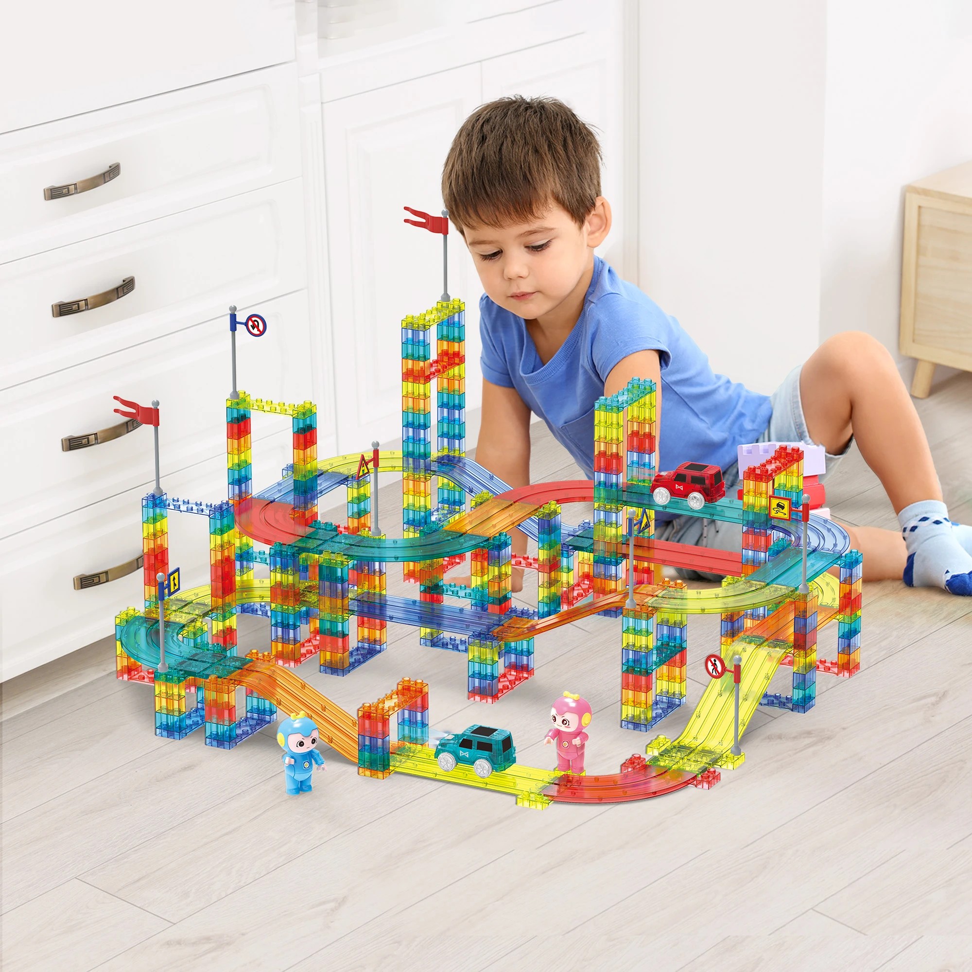 7 Traderight Kids 348pcs Magnetic Tiles Blocks, 7 of 7