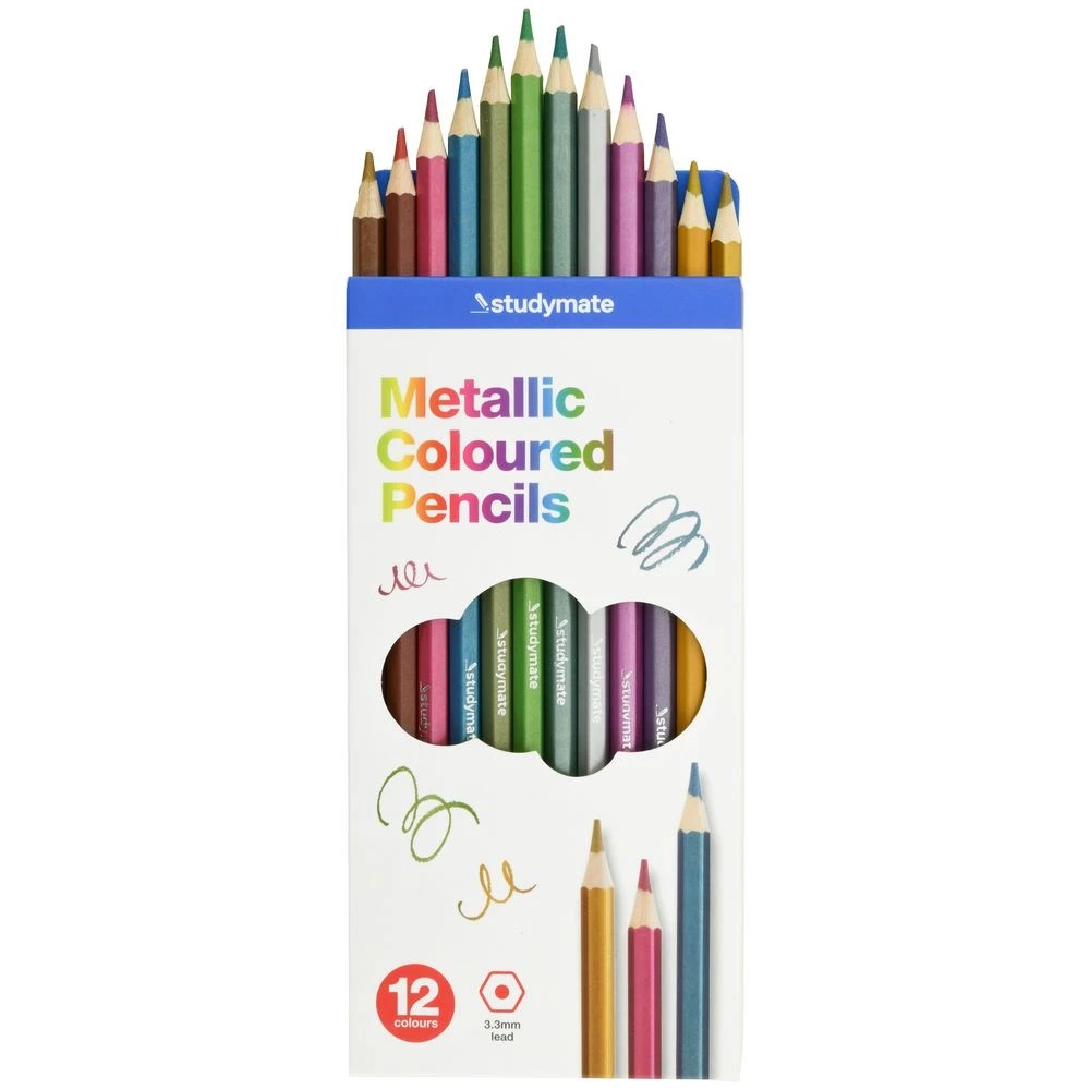 2 Studymate Pencils Metallic 12 Pack, 2 of 4