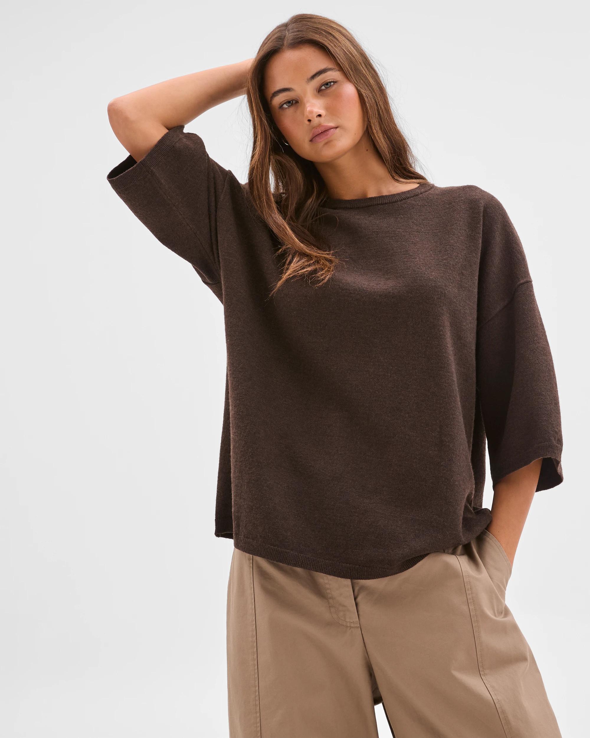 2 Lily Loves Knit T-Shirt COFFEE BEAN, 2 of 6