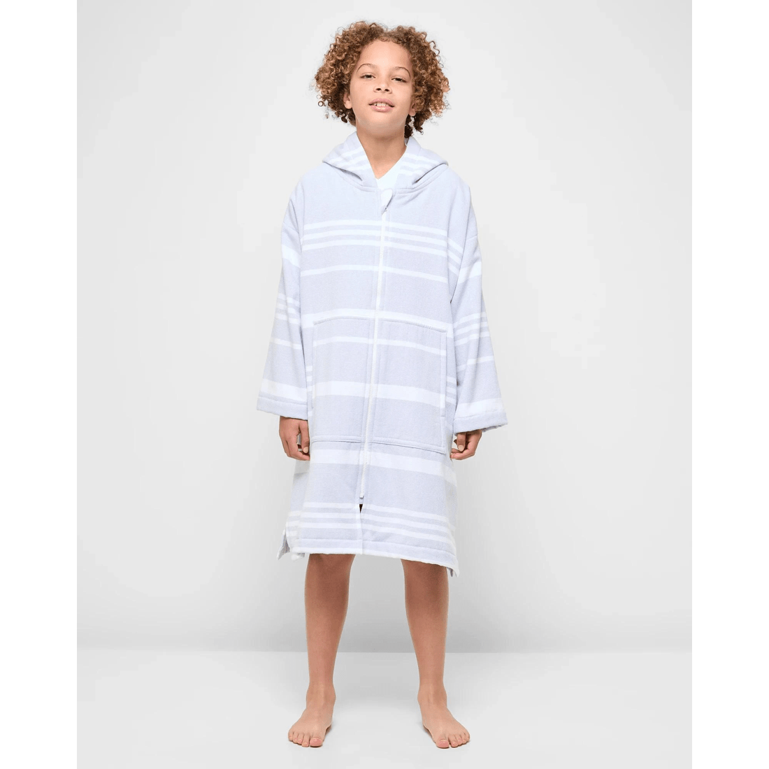 1 Target Henley Kids  Zip Thru Hooded Towel - Blue, 1 of 6