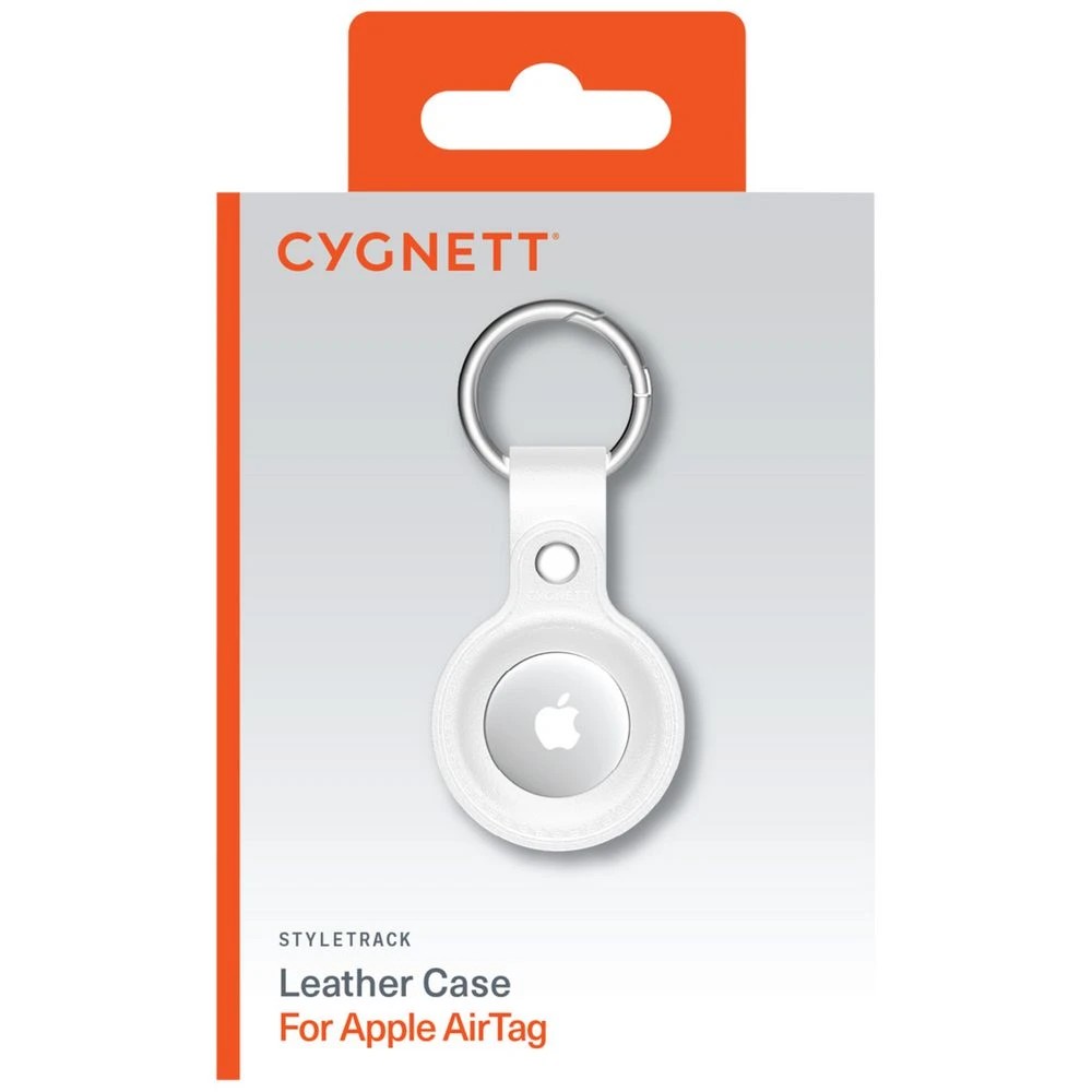 4 Cygnett StyleTrack Leather AirTag Case White, 4 of 4