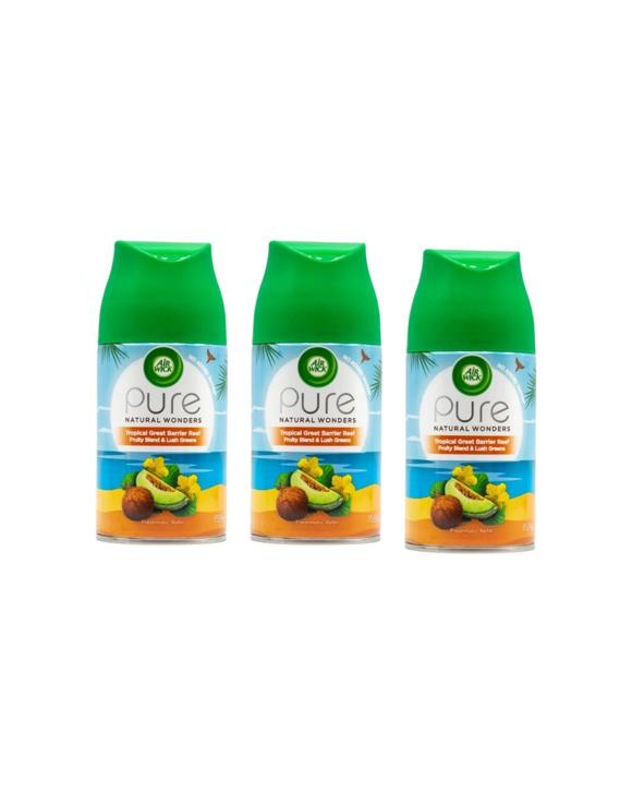 Air Wick 3PK Freshmatic Refill Tropical Great Barrier Reef Fruity Blend 159 - Green