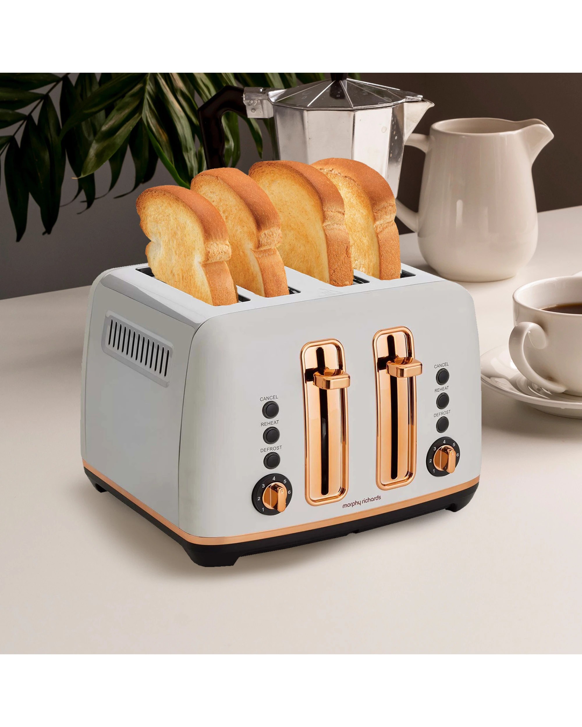 8 Morphy Richards Ascend 4 Slice Bread Toaster Home/kitchen Rose Gold - White, 8 of 8