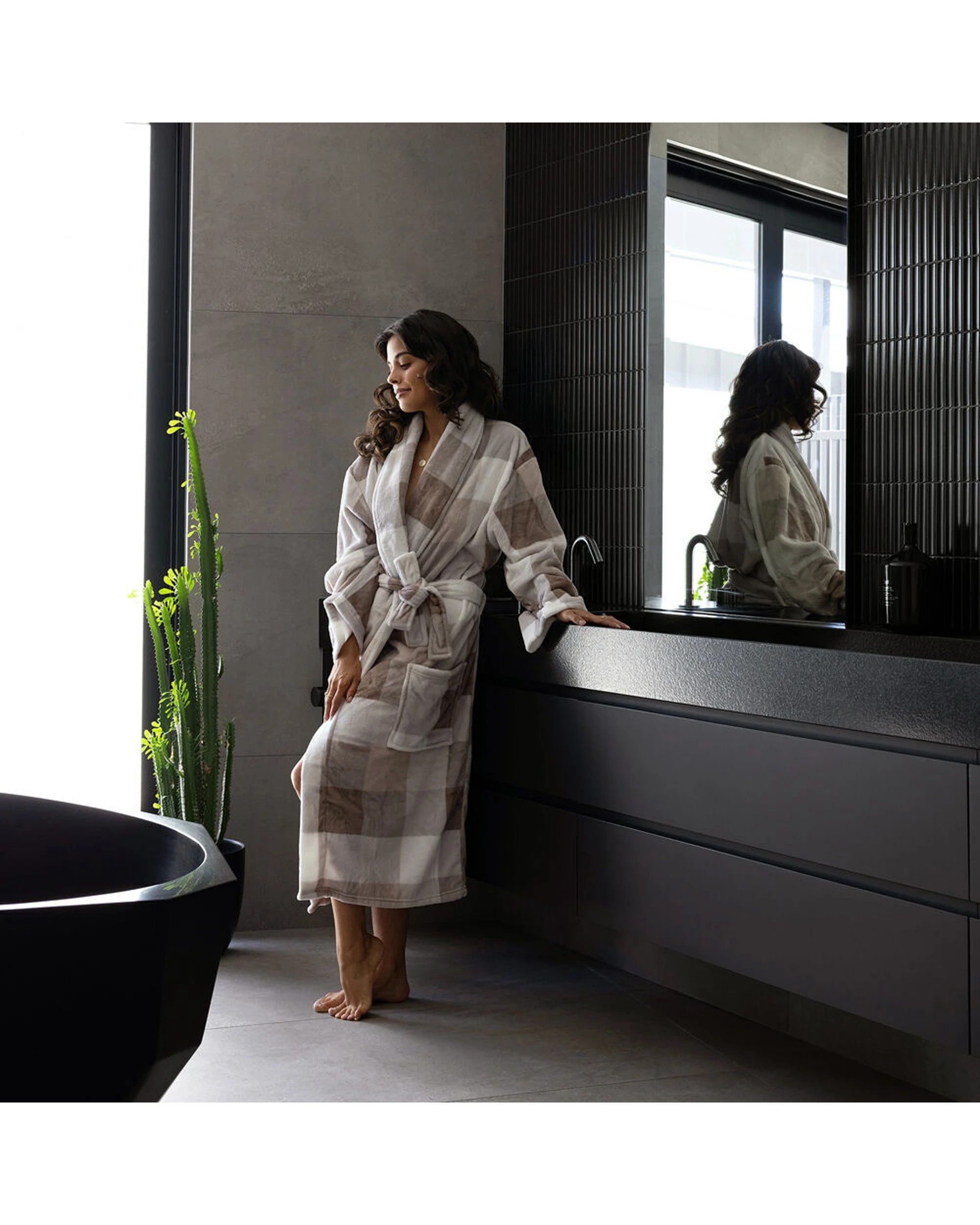 3 Bambury Charlie Ultraplush Robe Small/Medium Plush Bathrobe Pockets Belt - Multi, 3 of 3