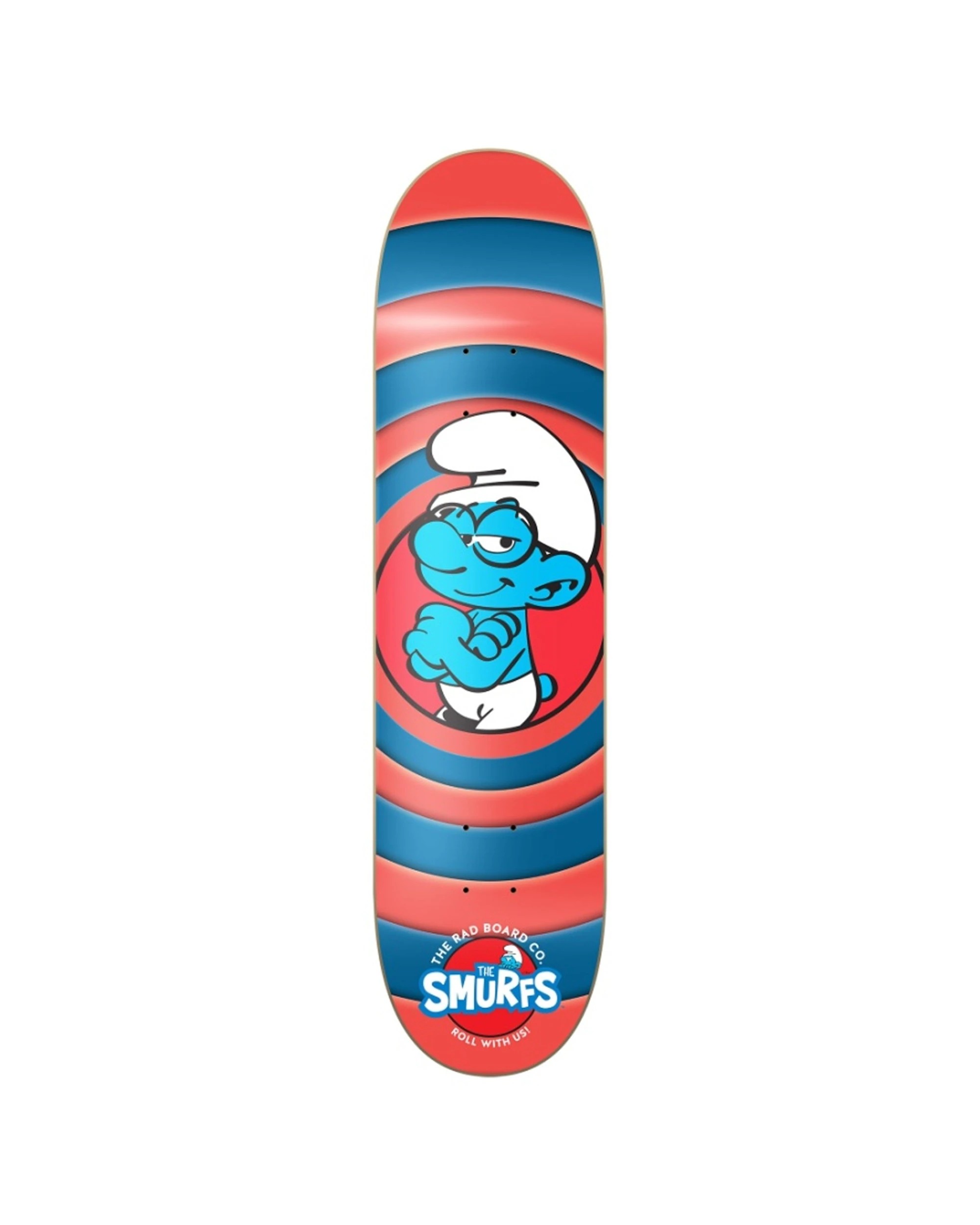 1 Rad Board Co Smurfs Skateboard Deck Brainy Birch Wood 8 Inch - Multi, 1 of 5