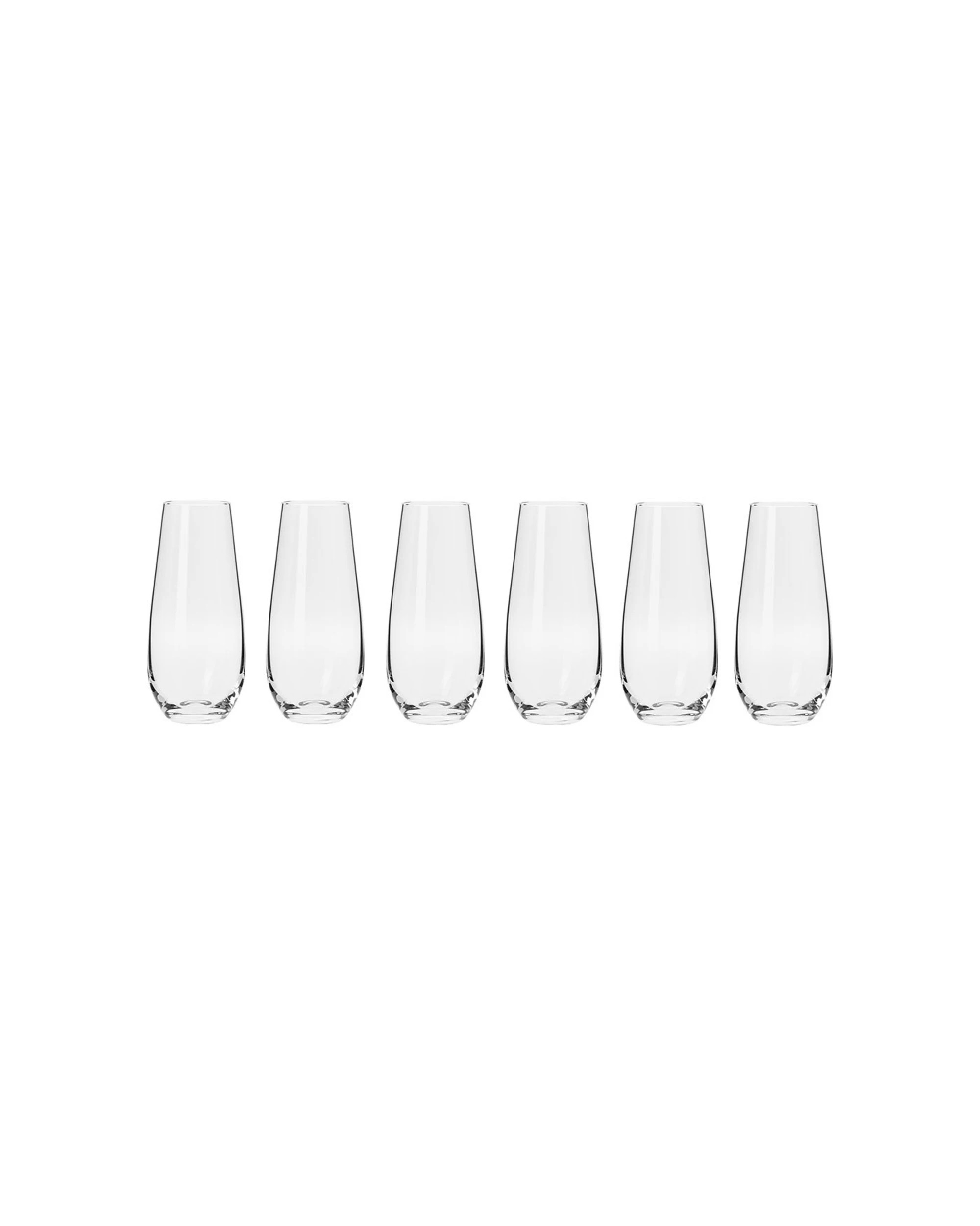 1 Krosno Harmony Set Of 6 Stemless Champagne Glasses 230ml Gift Boxed Polish Made - Clear, 1 of 2