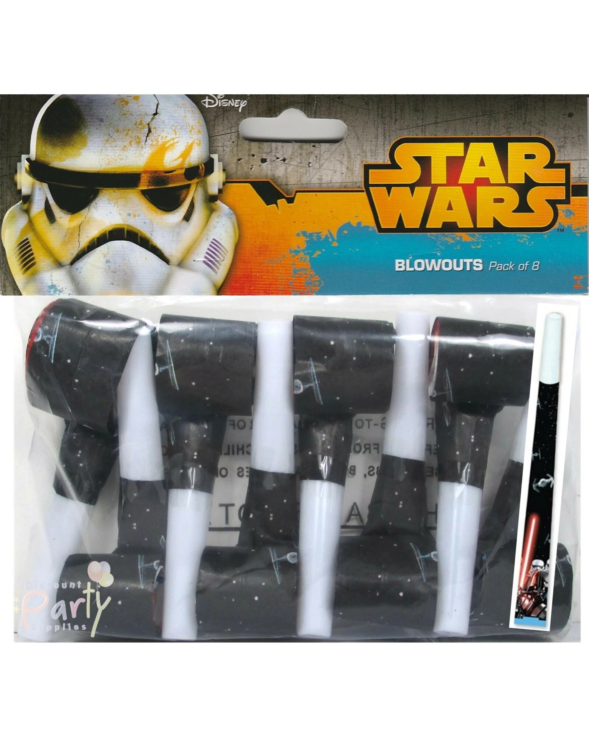 1 Amscan Inc. Star Wars Classic Paper Party Blowers Pack of 8, 1 of 1