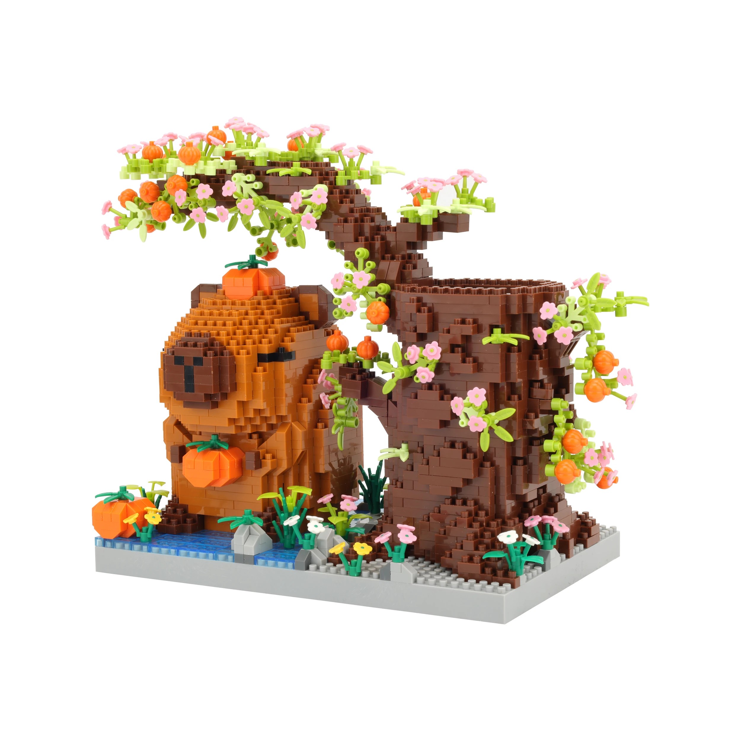 7 1731 Piece Mini Blocks Animal Series: Capybara Under Tree, 7 of 7