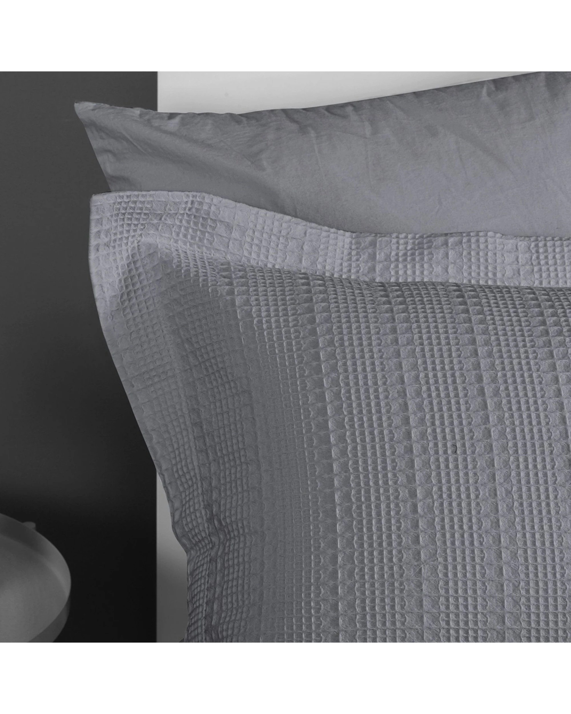 4 Onkaparinga Cotton Quilt Cover Set w/Pillowcases - Grey, 4 of 4