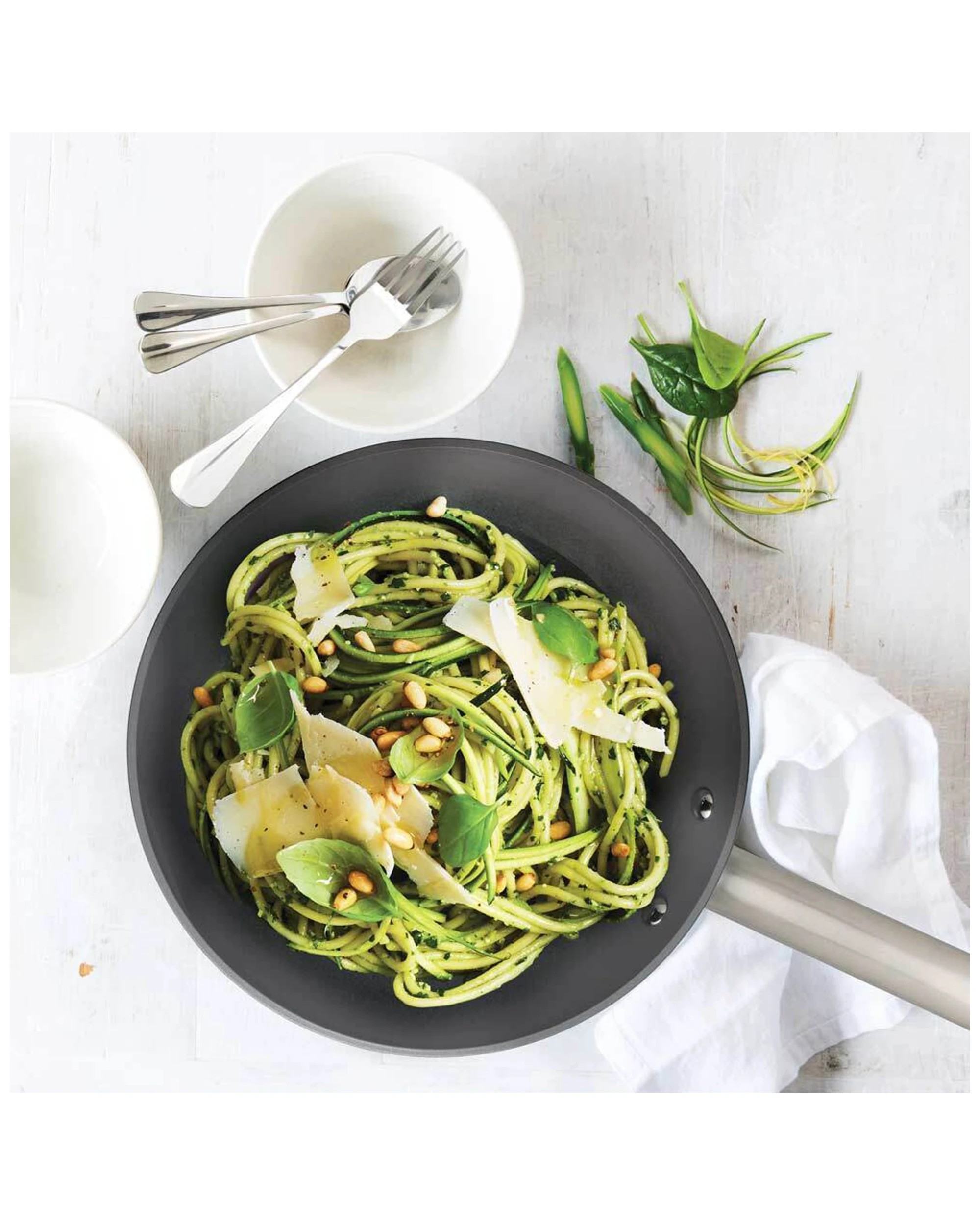 2 Wiltshire Easycook Green Kitchen Ceramic Kitchen Stovetop Frying Pan 26cm - Green, 2 of 3