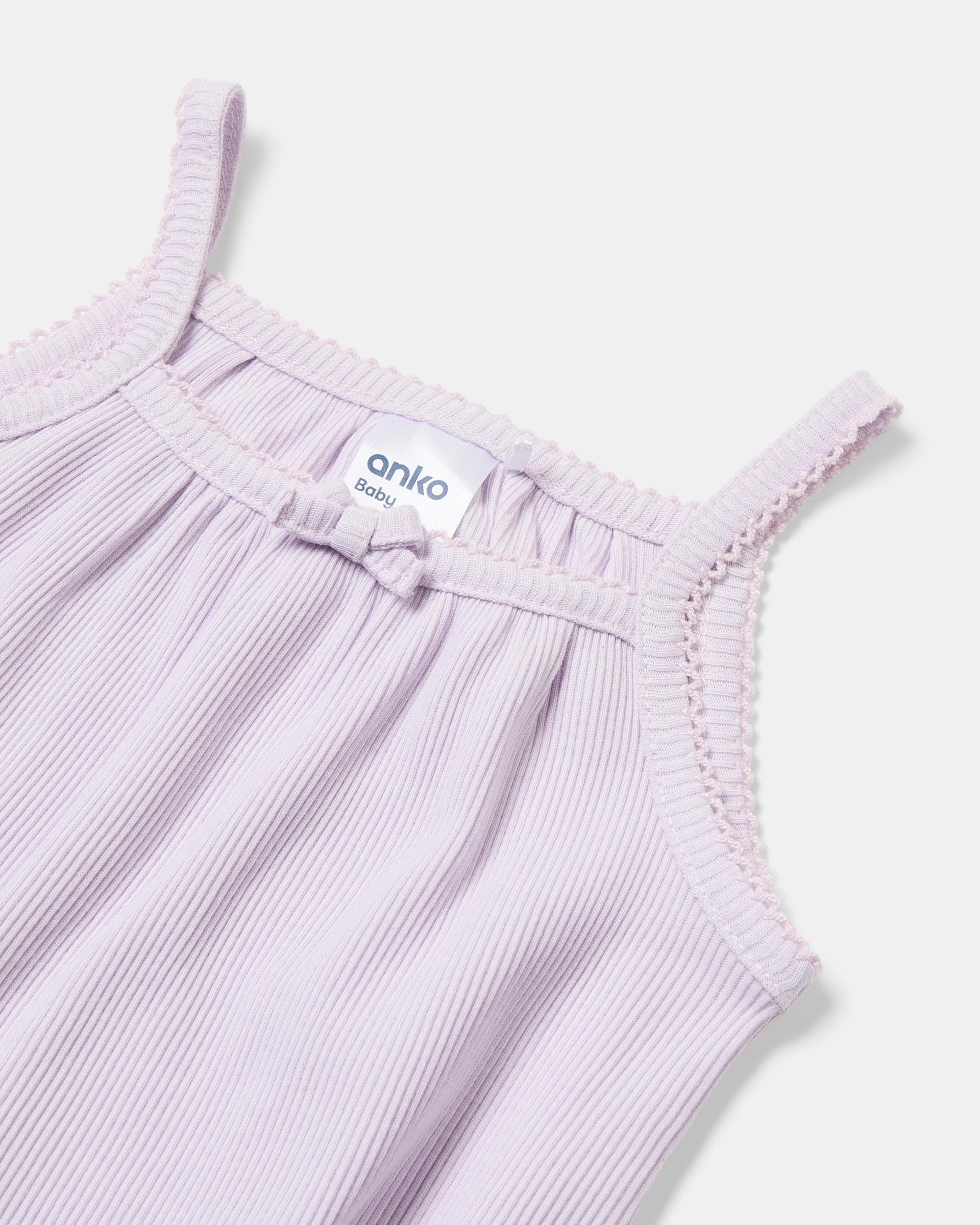 7 3 Pack Sleeveless Rib Bodysuits Daisies, 7 of 9