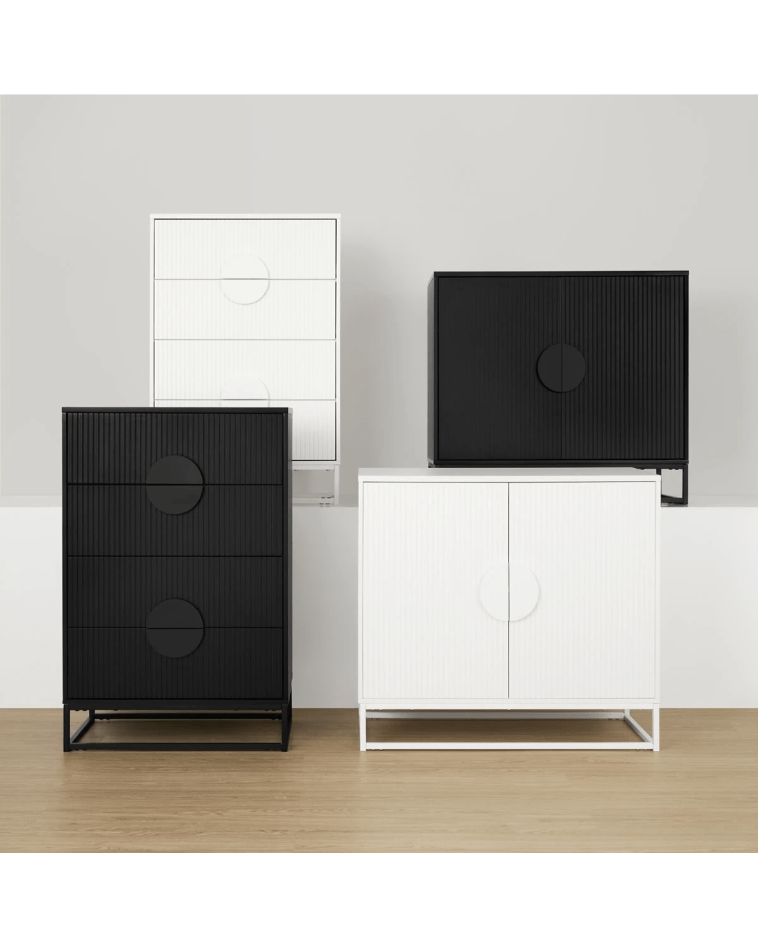 8 Stevie Ribbed Cabinet - Black, 8 of 9