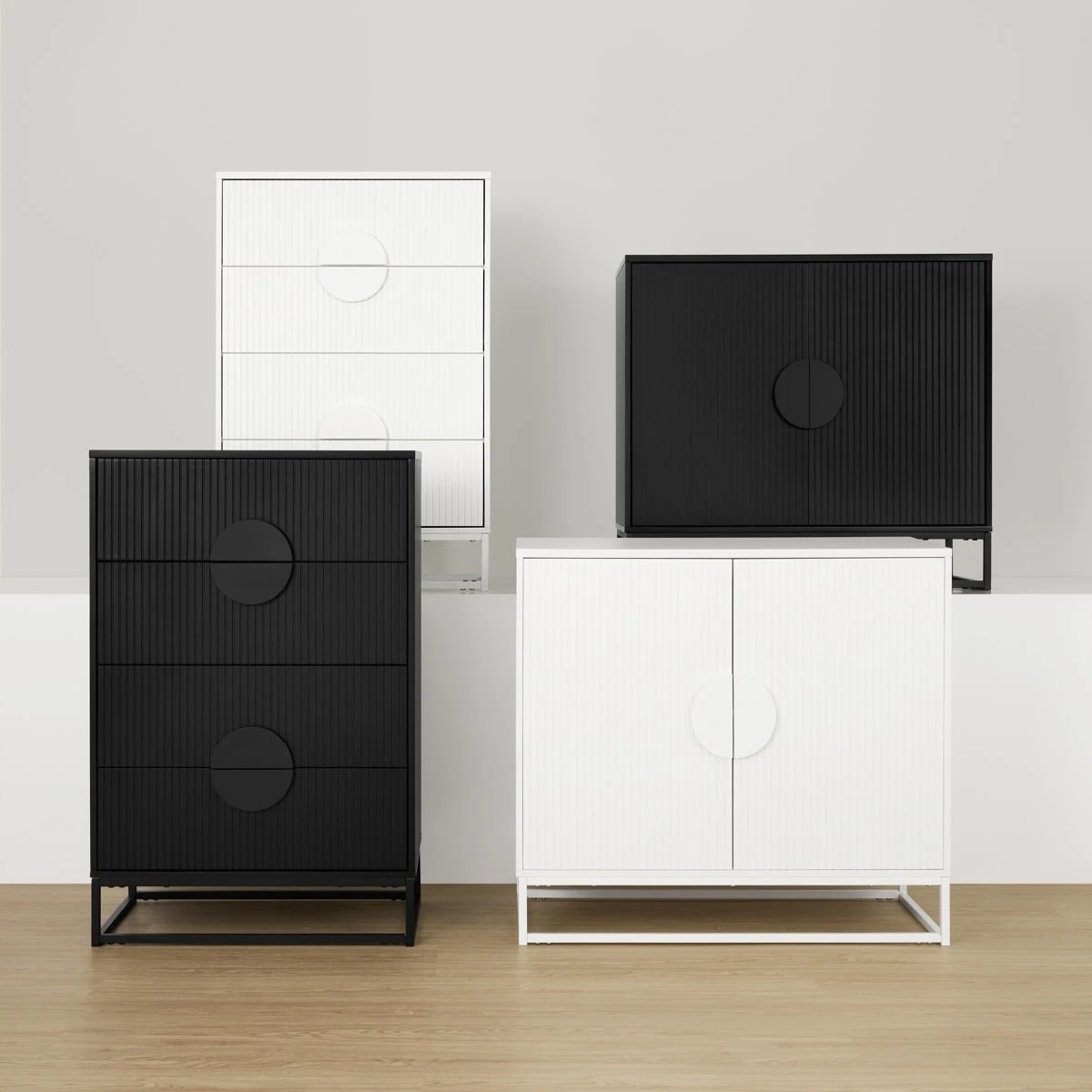 8 Stevie Ribbed Cabinet - Black, 8 of 9