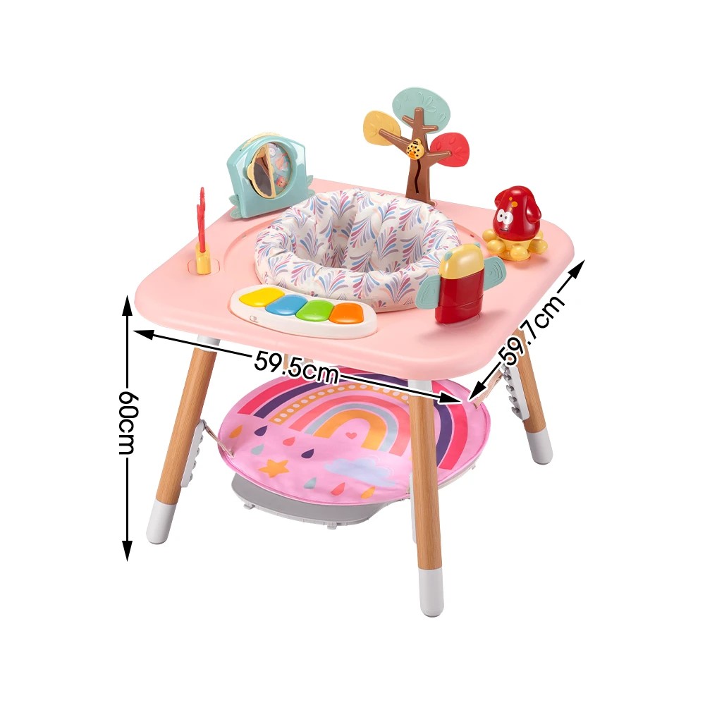 2 PlayPals Baby Activity Center 360° Swivel Seat 5 Heights Jumper - Pink, 2 of 3