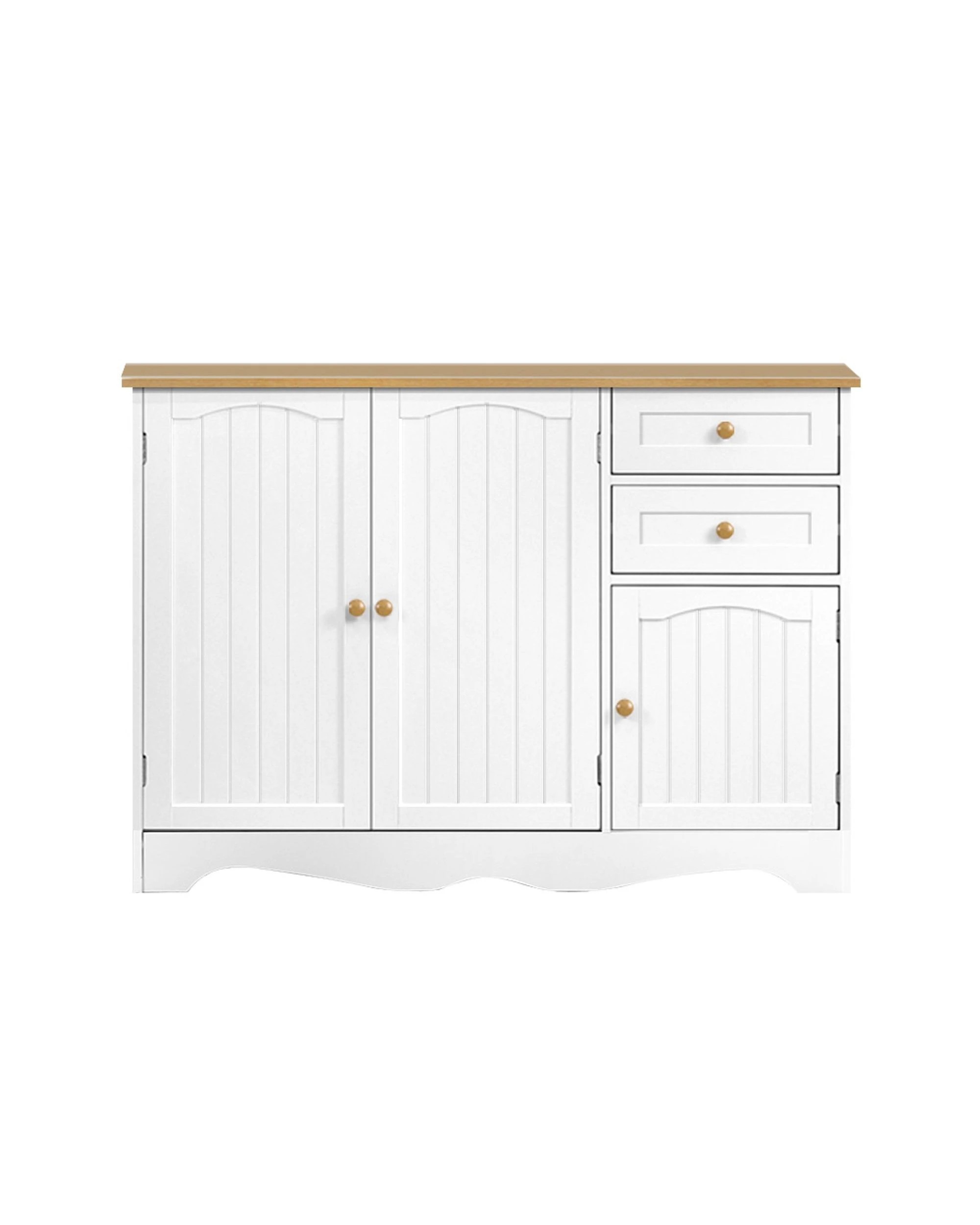 2 Artiss Buffet Sideboard 3 Doors
 - White, 2 of 2