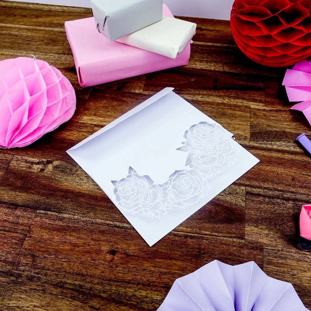 6 Quill Cards and Envelopes Rose Die Cut 125x175mm 15 Pack, 6 of 6