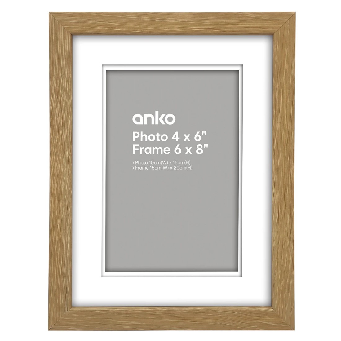 1 Photo Frame - 4in. x 6in. (10cm x 15cm), Oak, 1 of 1