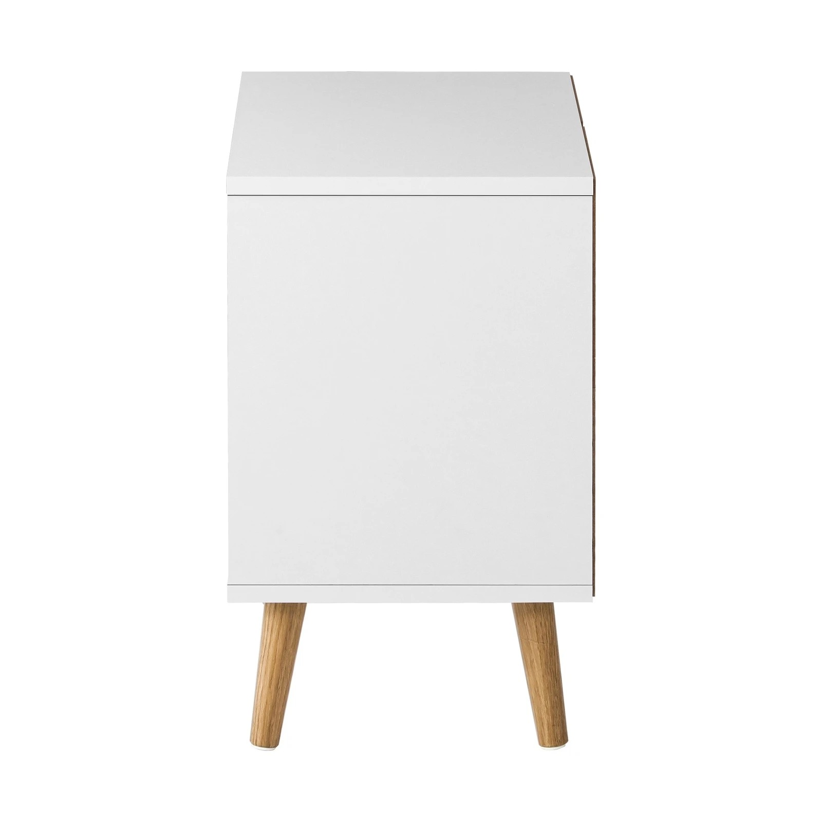 8 Oikiture Bedside Tables 2 Drawers Side Table Nightstand Storage
 - White, 8 of 10