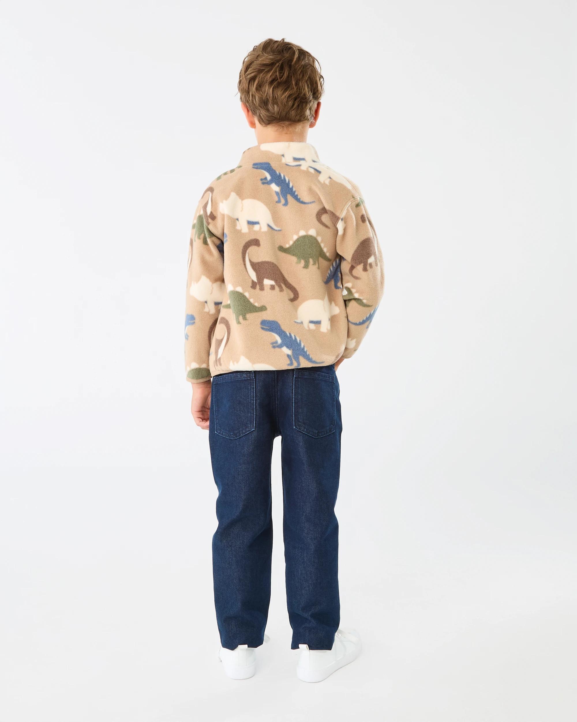 8 Polar Fleece Zip Through Jacket Brn Dino, 8 of 8