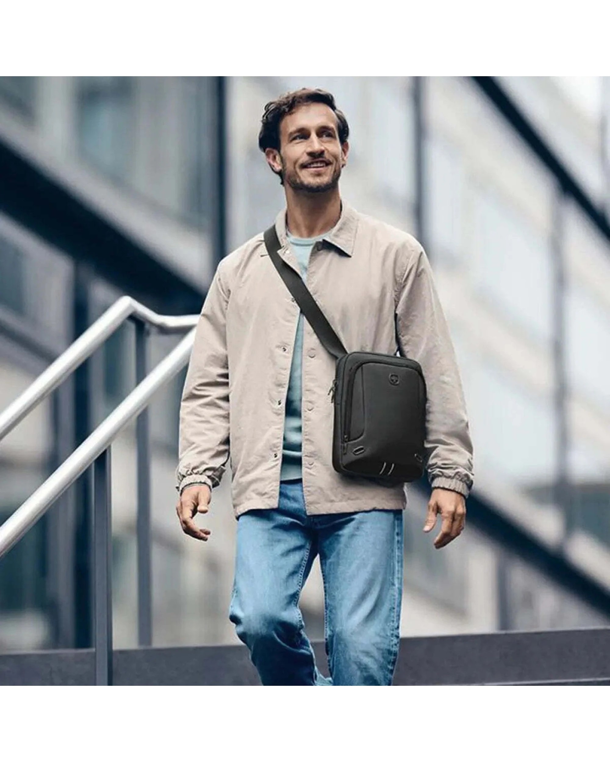 6 Wenger XE Crossbody Bag With 11in Tablet Pocket Recycled PET Polyester - Black, 6 of 6