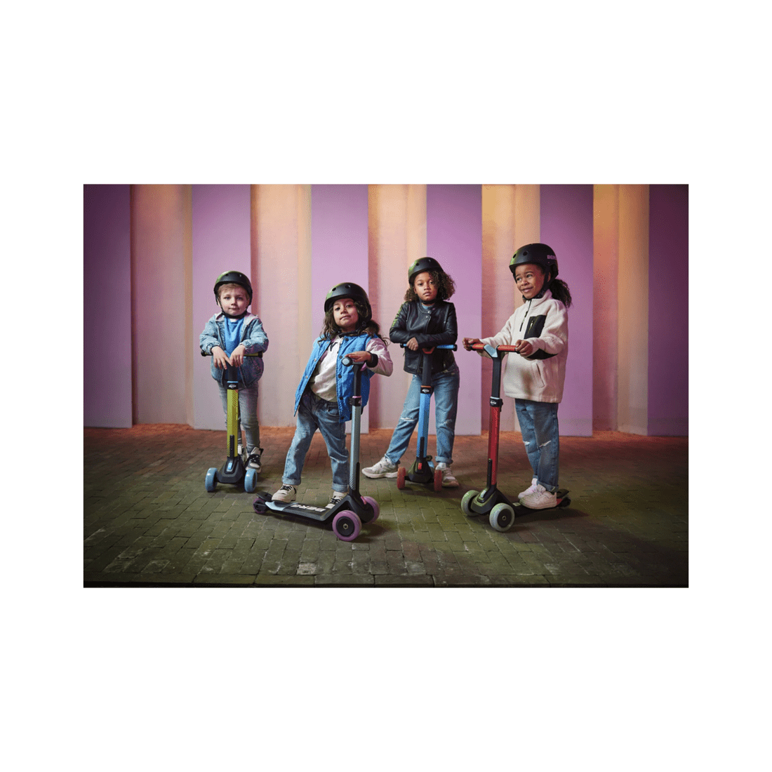 3 BERG Nexo Foldable Kids Scooter With Lights - Adjustable Handlebar Age 2 Plus
 - green, 3 of 3