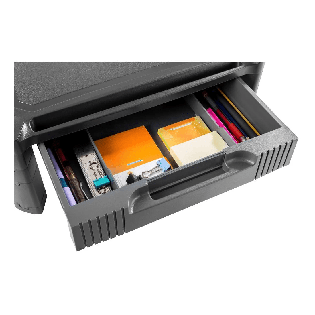 8 J.Burrows Monitor Riser with Drawer Black, 8 of 10