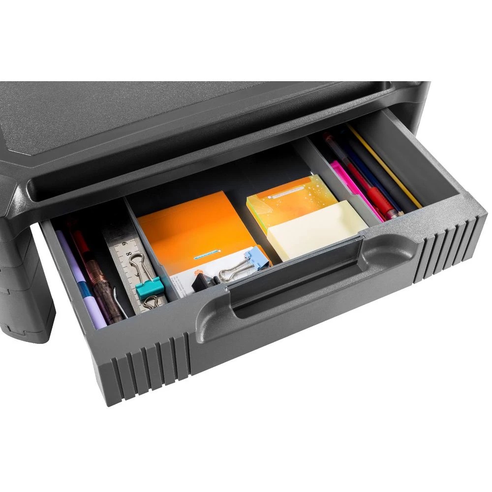 8 J.Burrows Monitor Riser with Drawer Black, 8 of 10