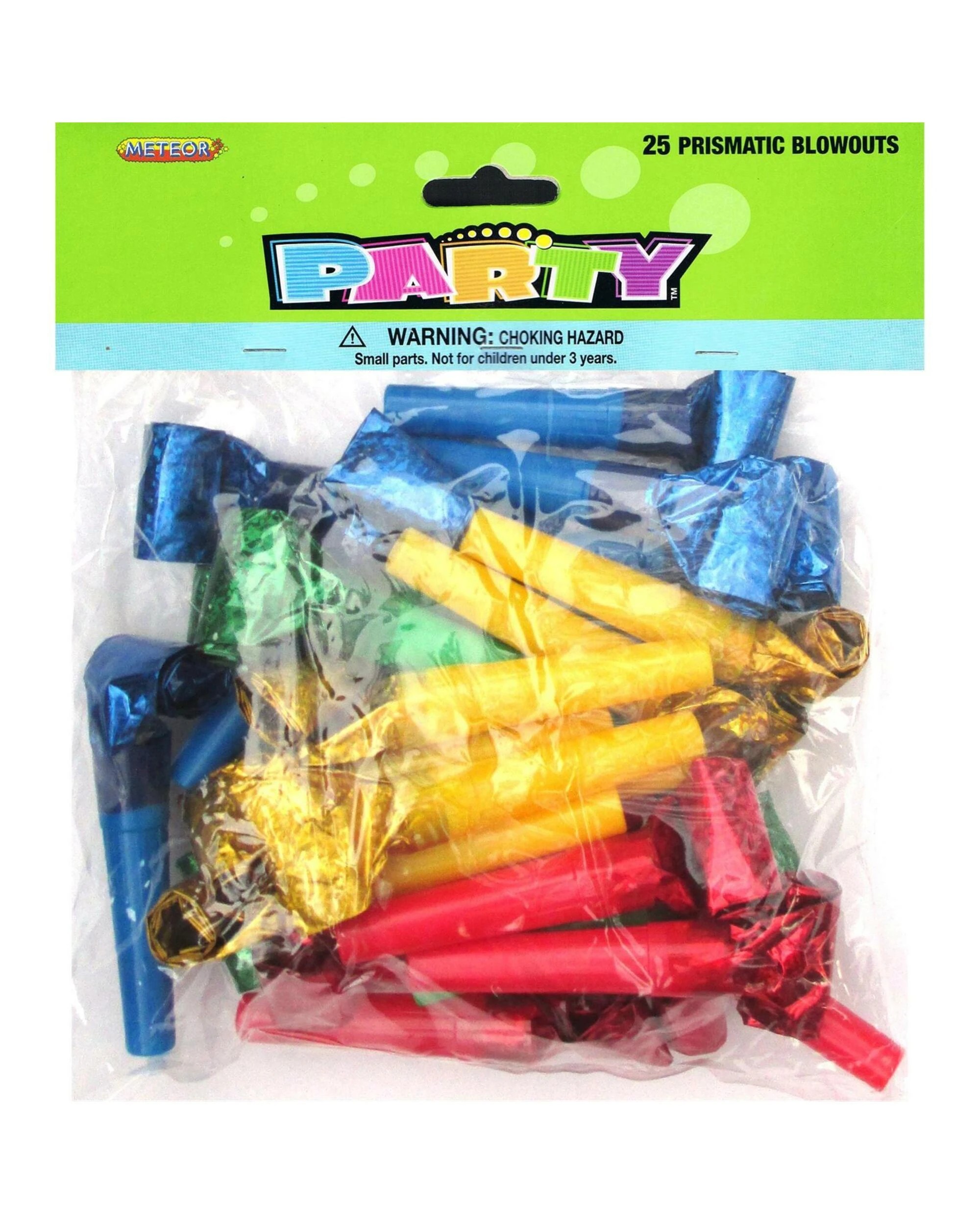 1 Unique Coloured Foil Party Blowers Pack of 25, 1 of 1
