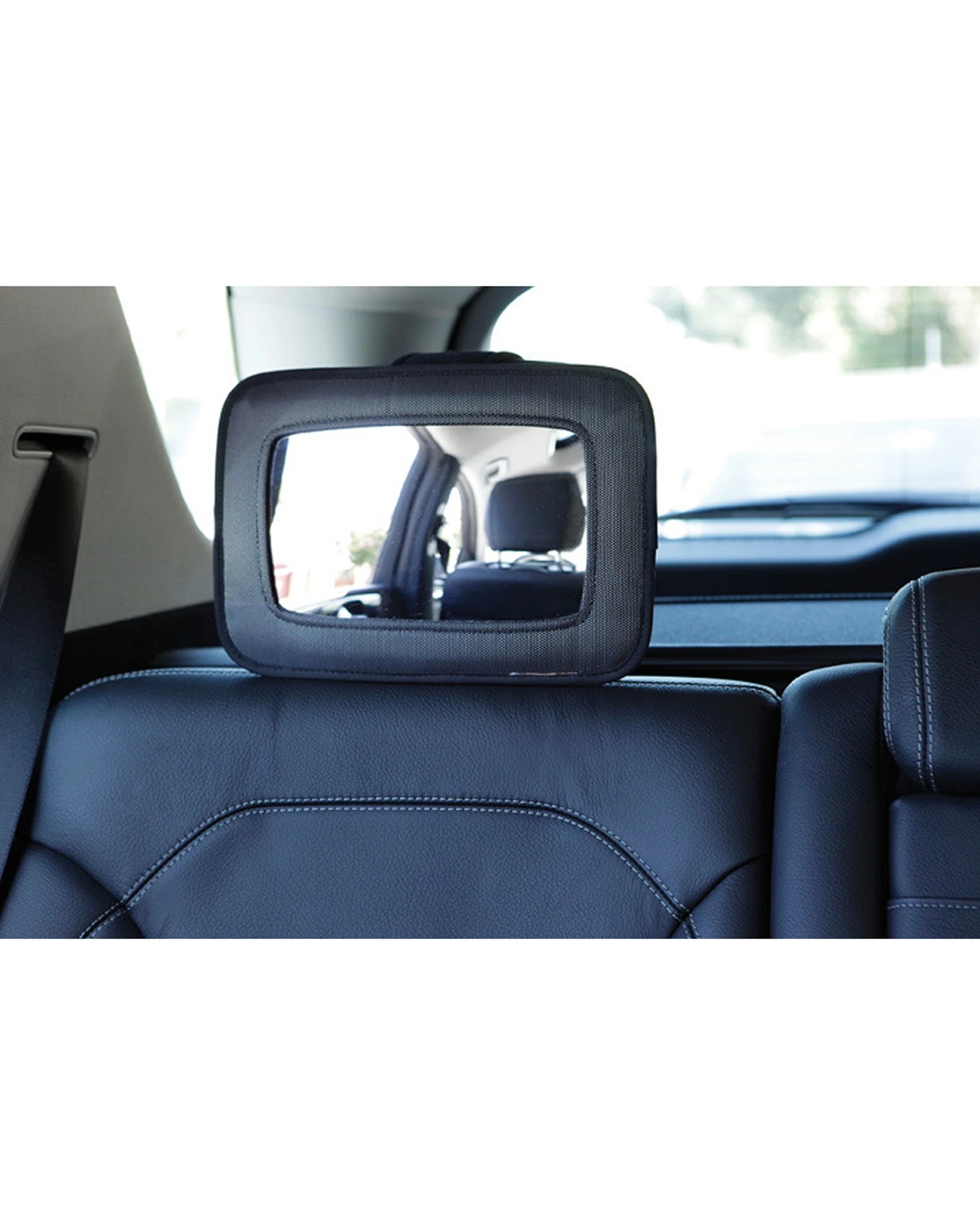 2 Dreambaby Backseat Headrest Mirror Large Wide Angle Fits Most Headrests - Black, 2 of 4