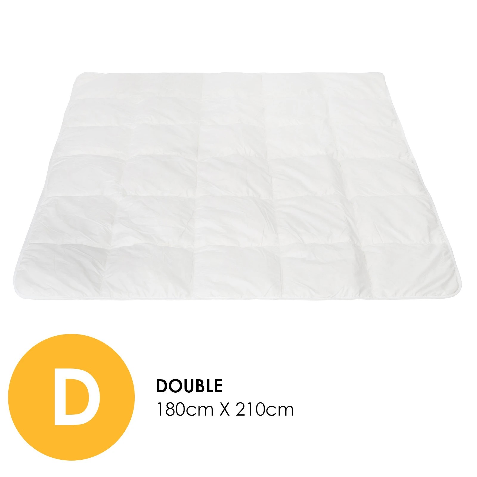 2 Royal Comfort 260GSM Deluxe Eco-Silk Touch Quilt 100% Microfibre Cover - Double Bed - White, 2 of 7