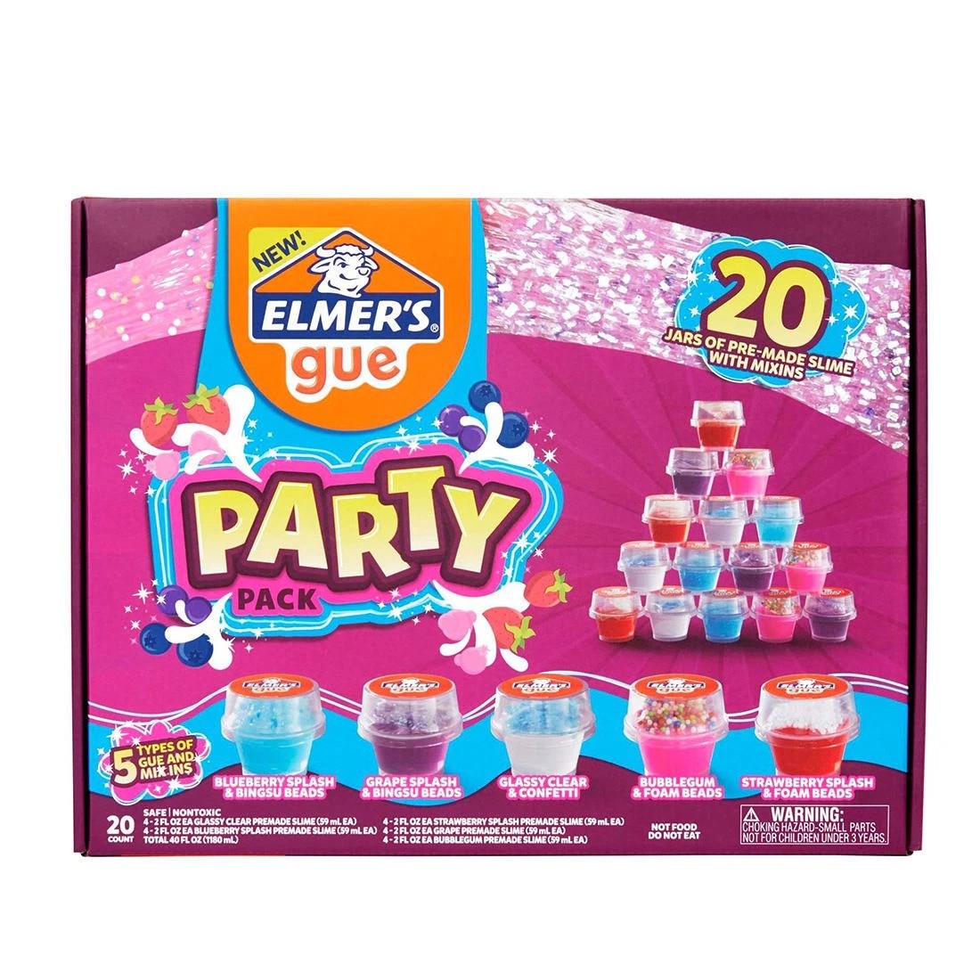 3 Elmer’s Gue Premade Slime - Party Pack, 3 of 4